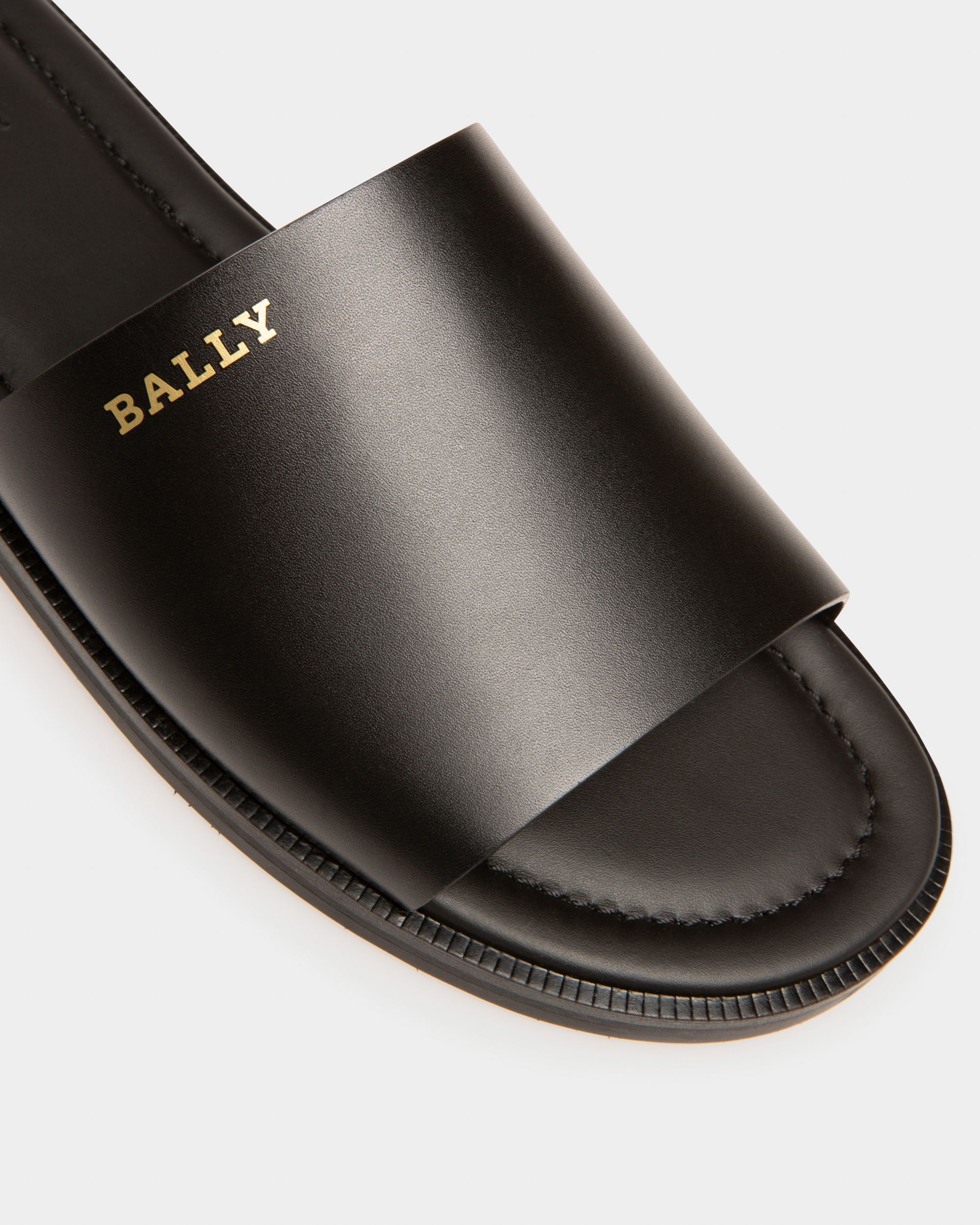 Jammer Leather Sandals In Black - Men's - Bally - 05