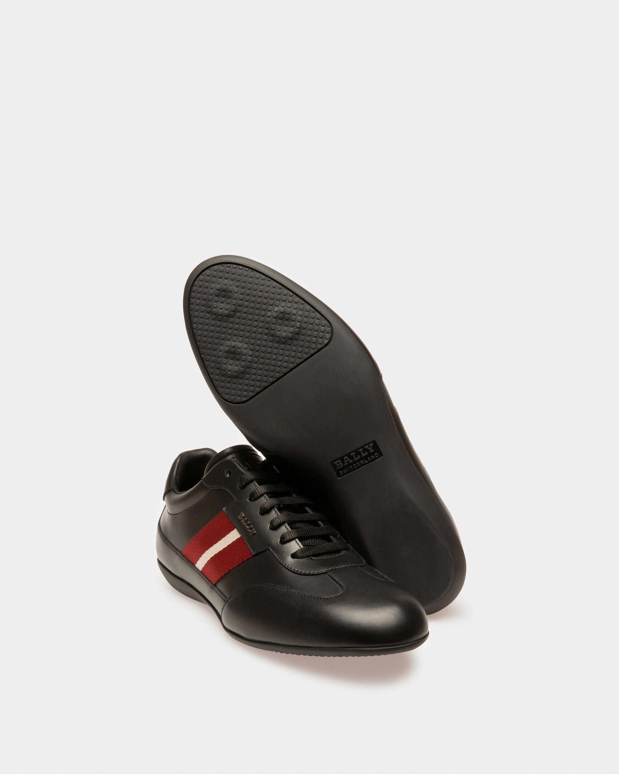 Haldin Leather Sneakers In Black - Men's - Bally - 04