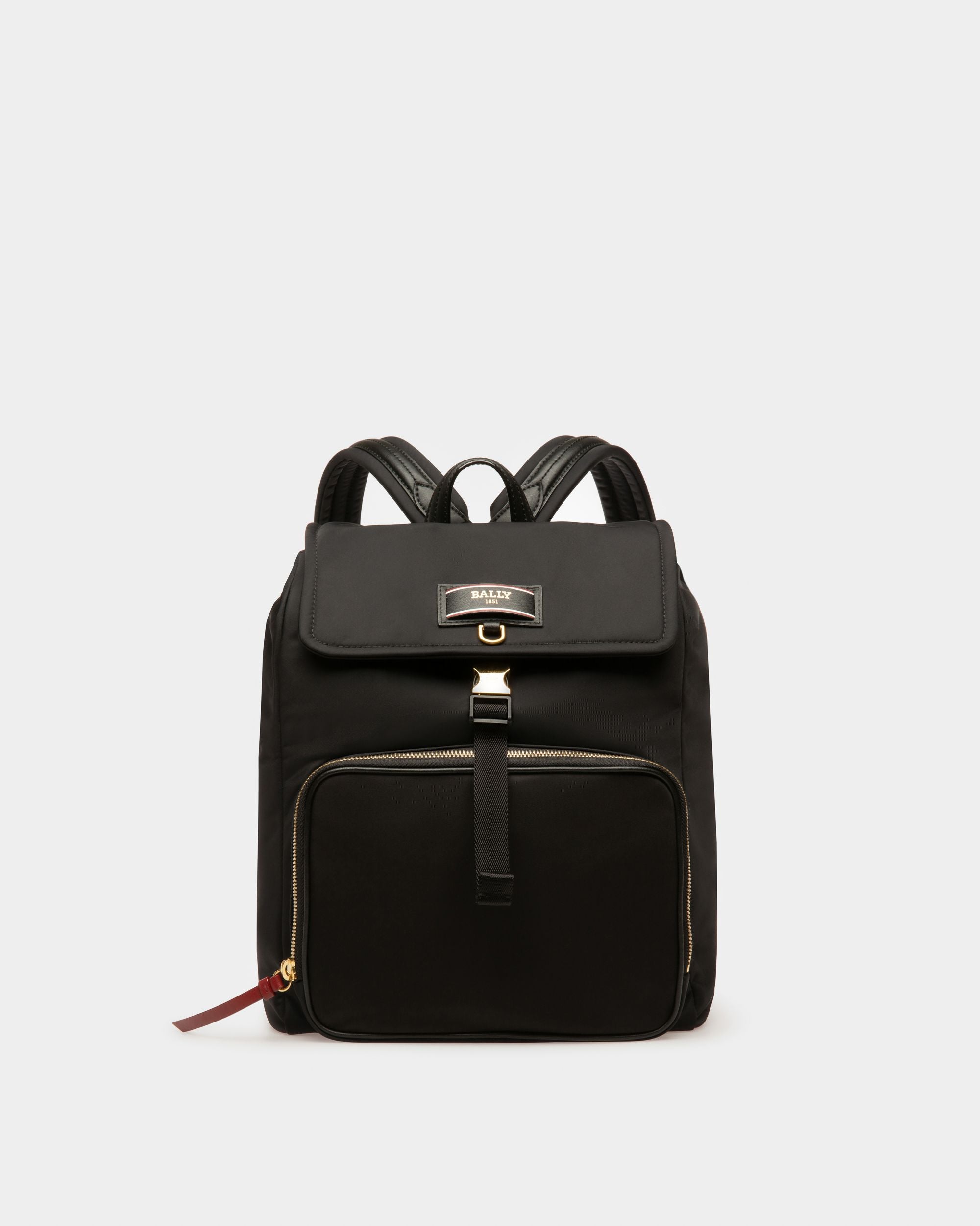 Elza Recycled Nylon Backpack In Black - Women's - Bally - 01
