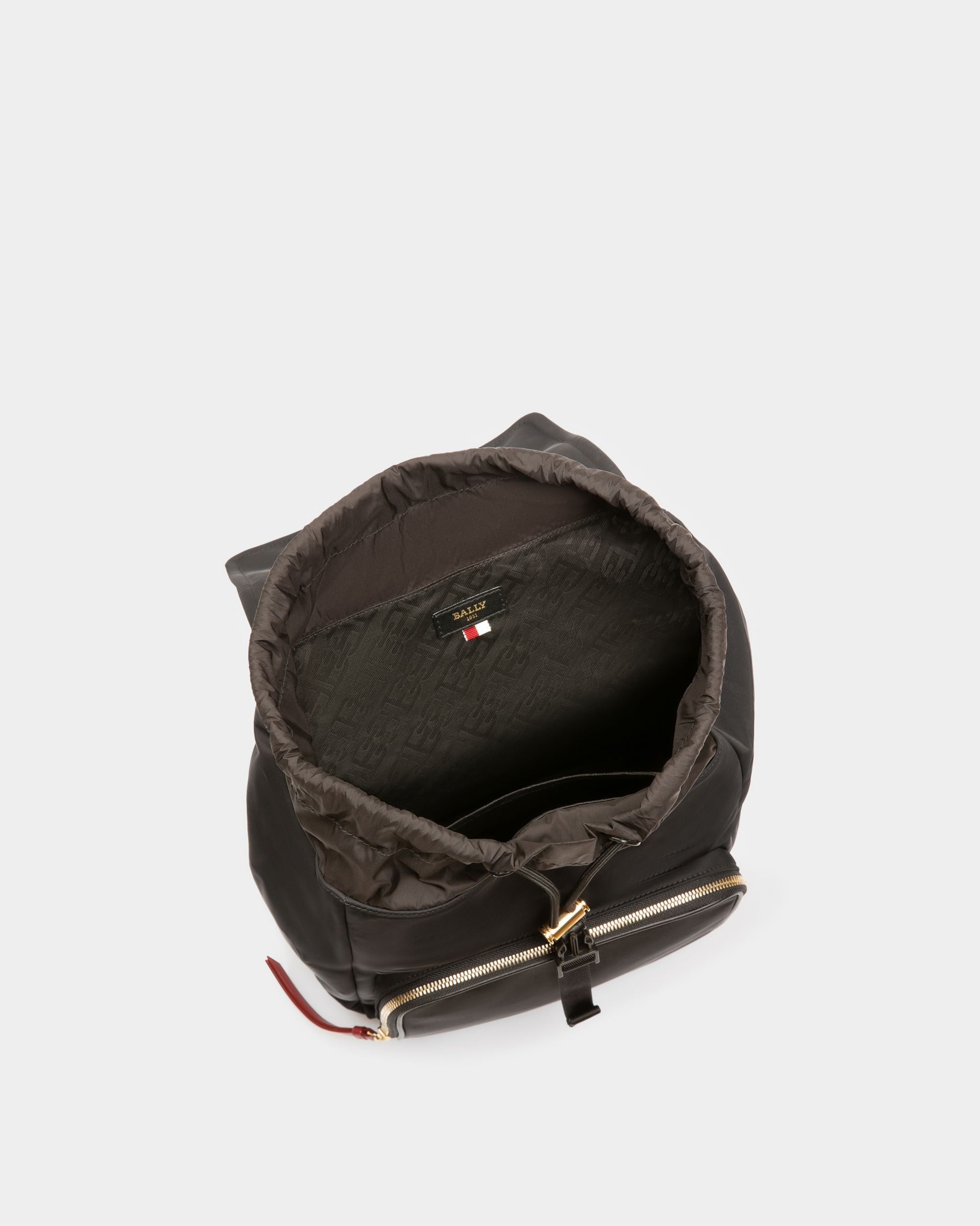 Elza Recycled Nylon Backpack In Black - Women's - Bally - 03