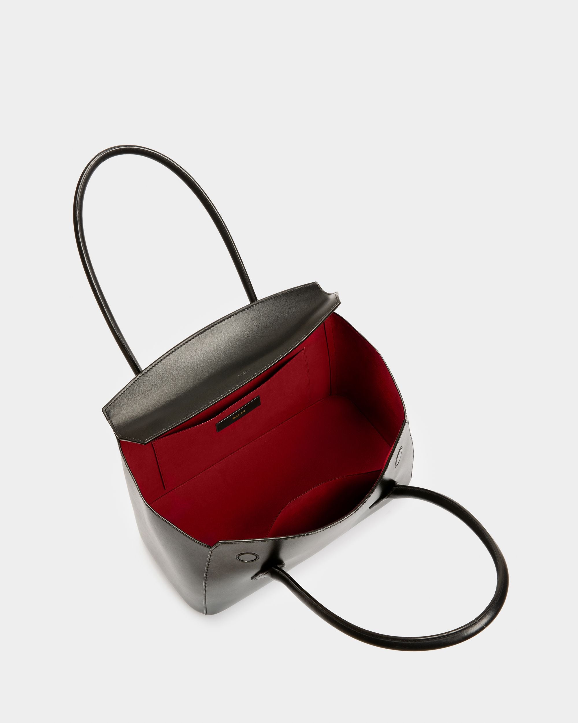 Sandah Bolso De Mano En Piel De Color Negro - Mujer - Bally - 03
