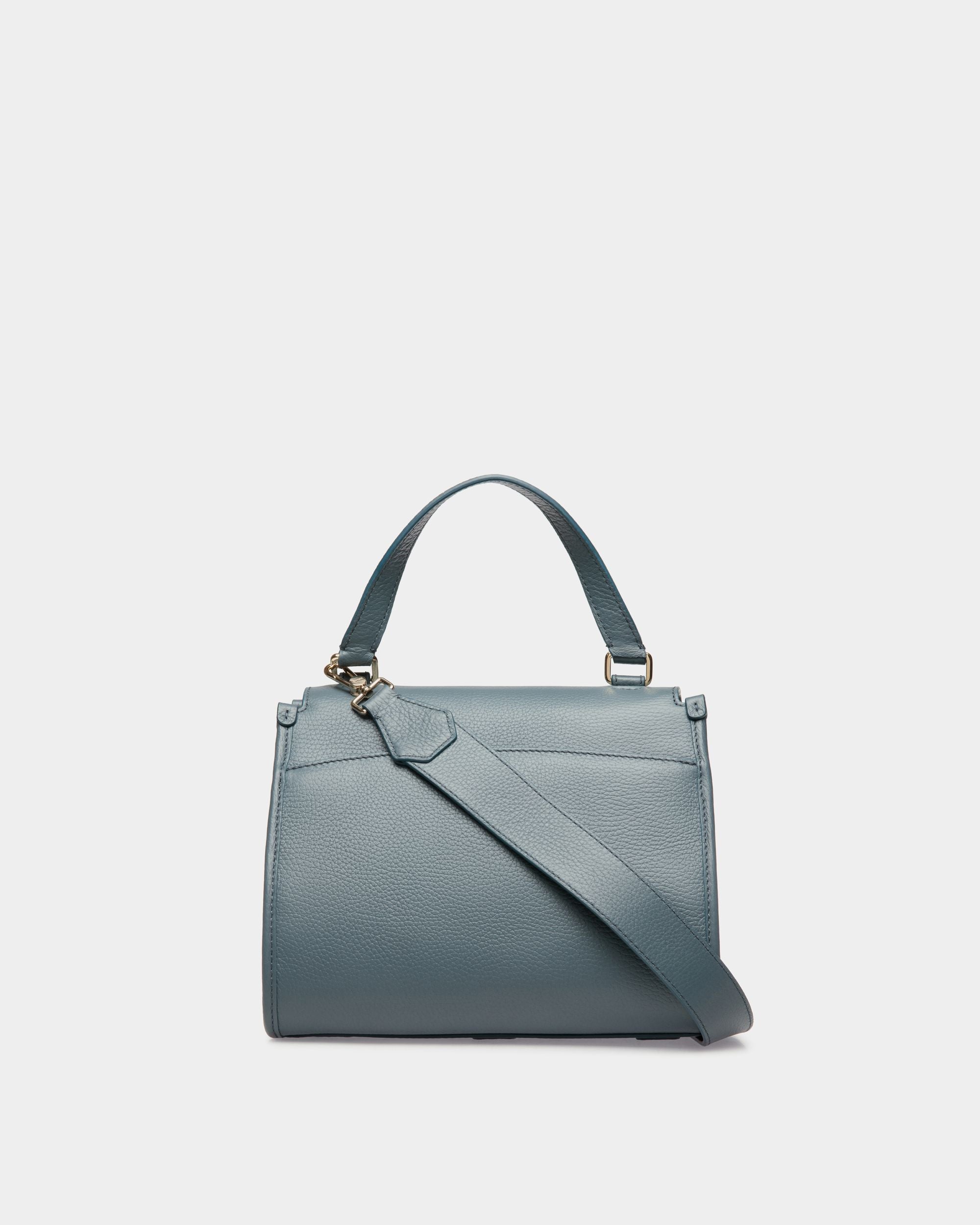 Top Handle Bag In Blue Leather - Women's - Bally - 02