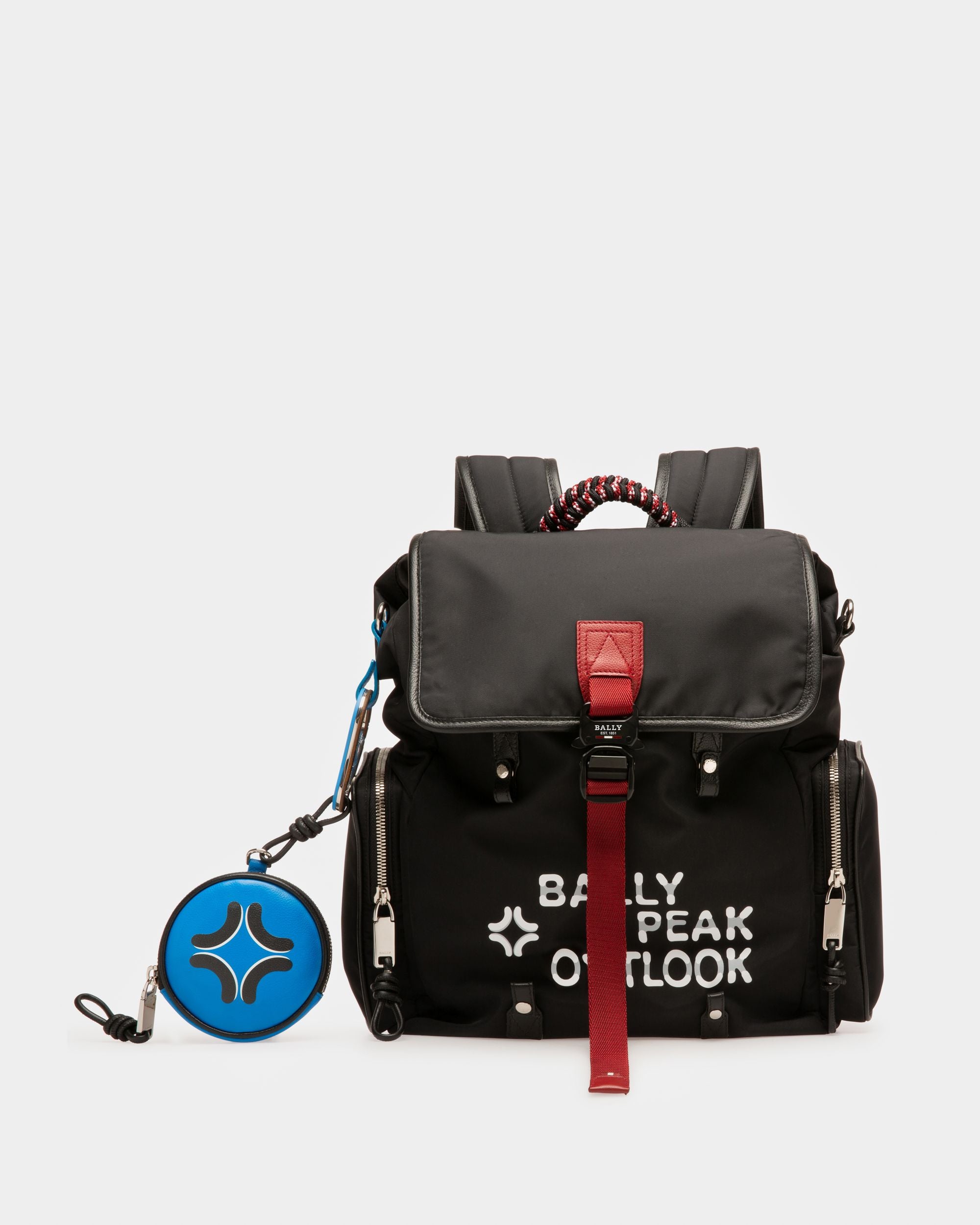 Peakk Recycled Nylon Backpack In Black - Men's - Bally - 02