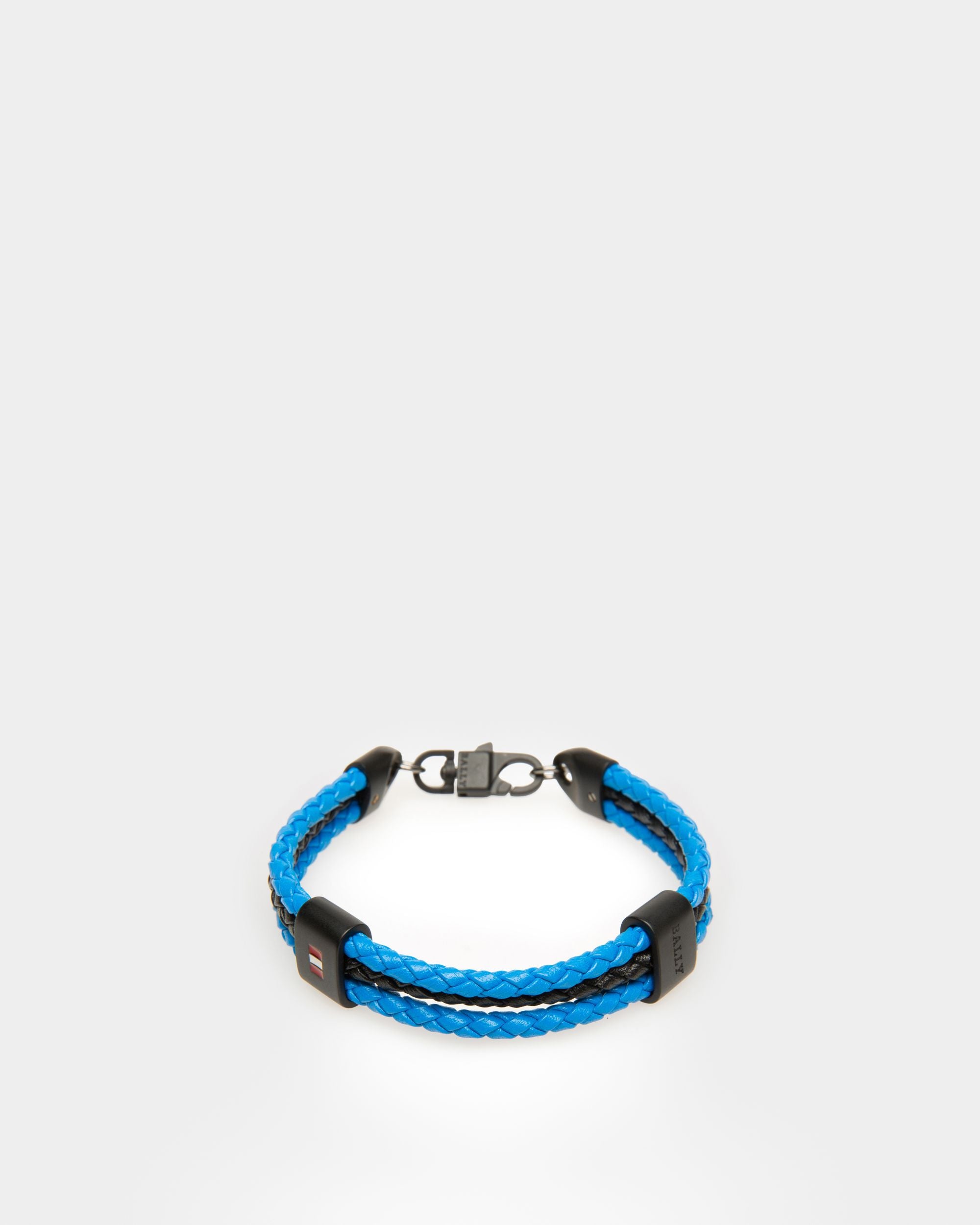 Phelsy Pulsera De Piel En Color Azul Y Negro - Hombre - Bally - 01