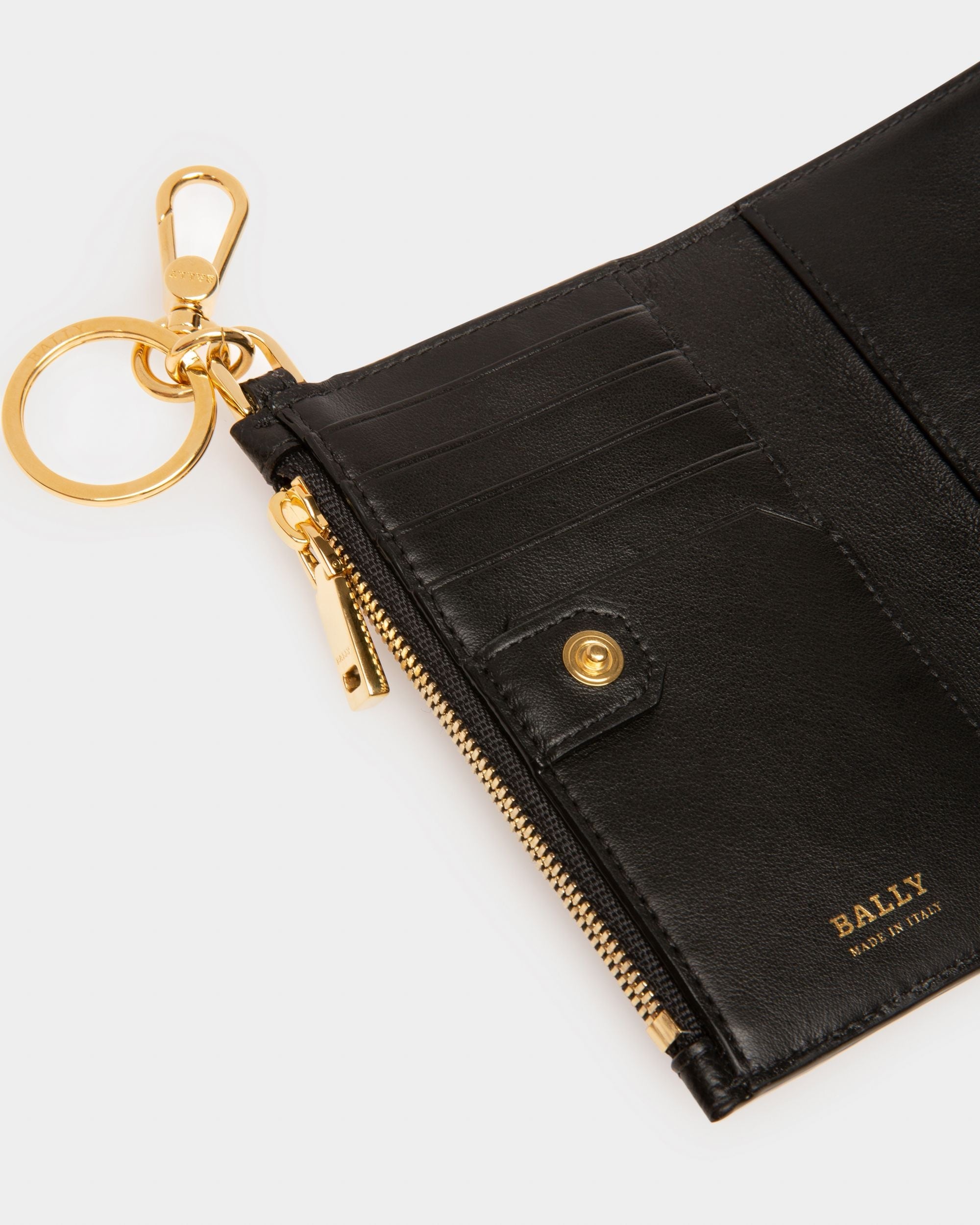 Larin Leather Wallet In Black - Women's - Bally - 04