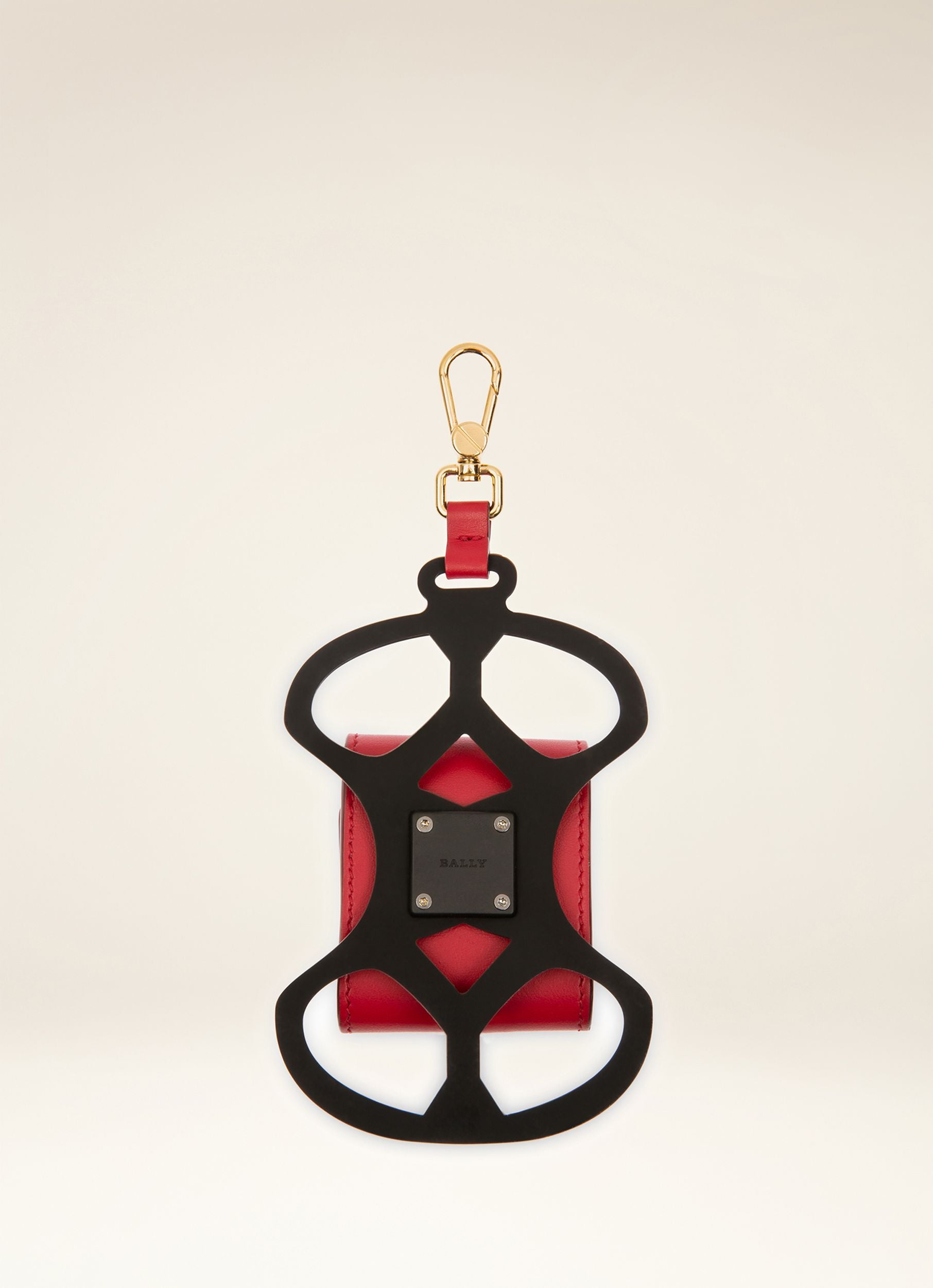 Stefy Leather Phone Holder In Red - Women's - Bally - 03