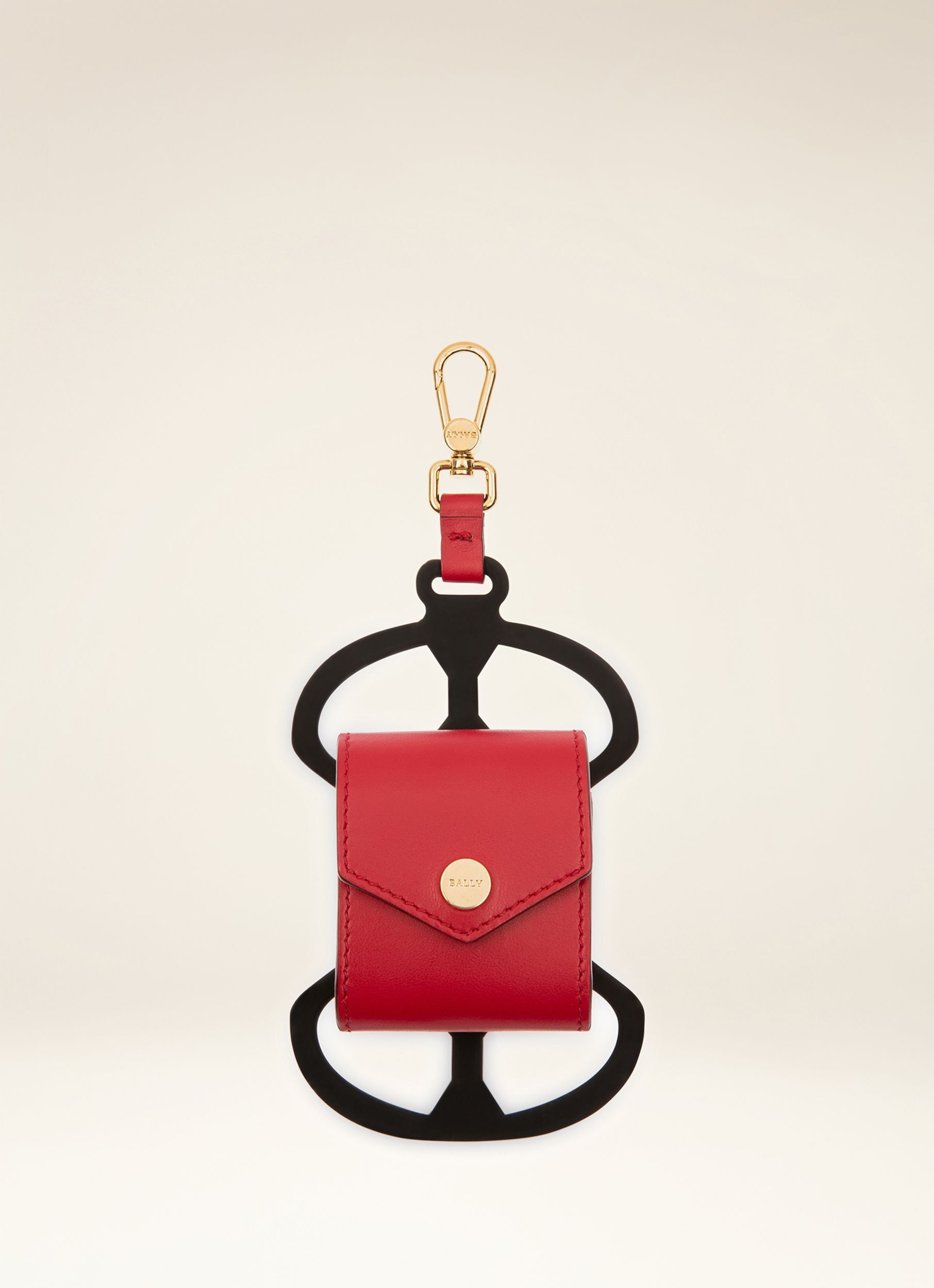 Stefy Leather Phone Holder In Red - Women's - Bally - 06