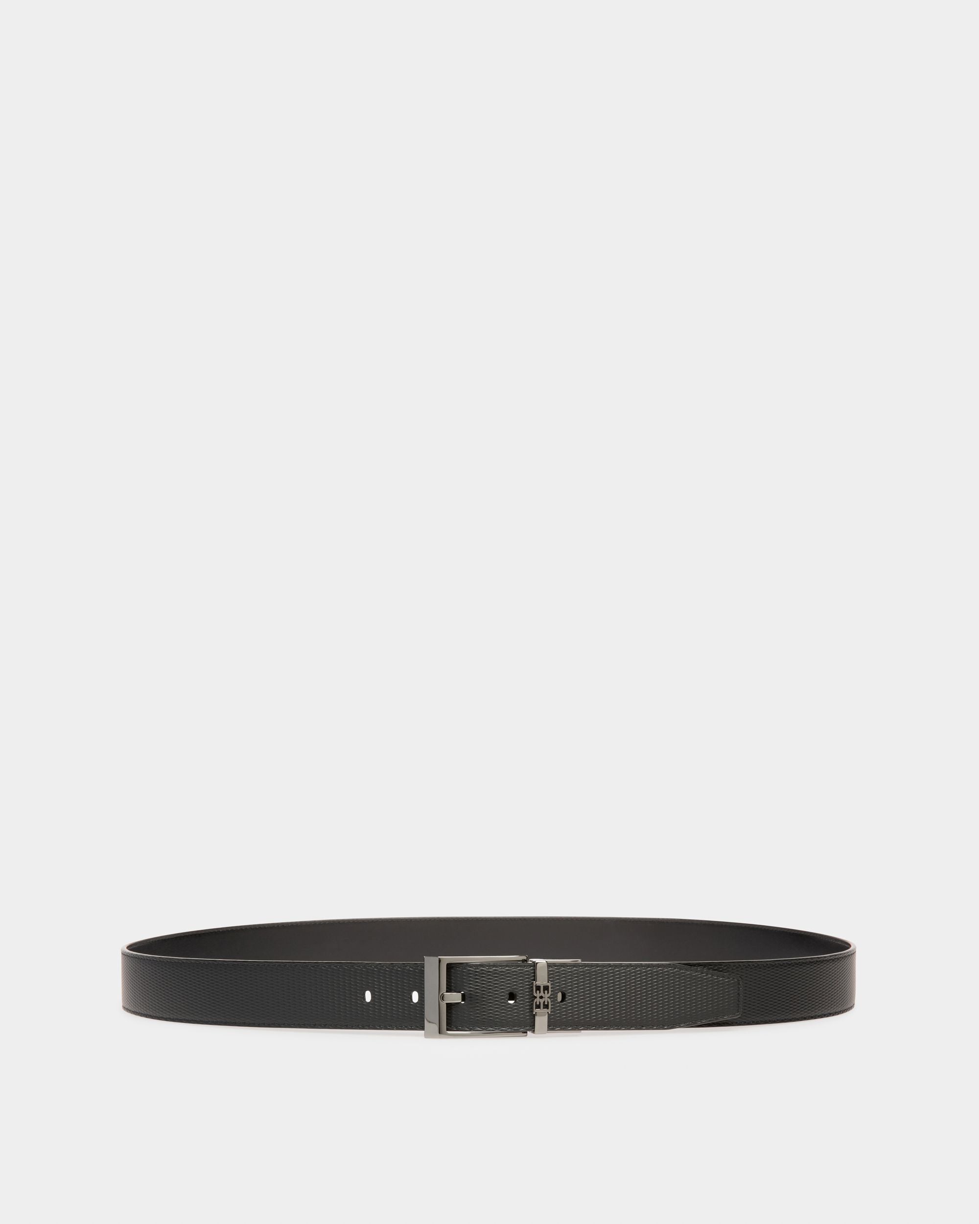 Parker Leather 35mm Belt In Black - Men's - Bally - 01