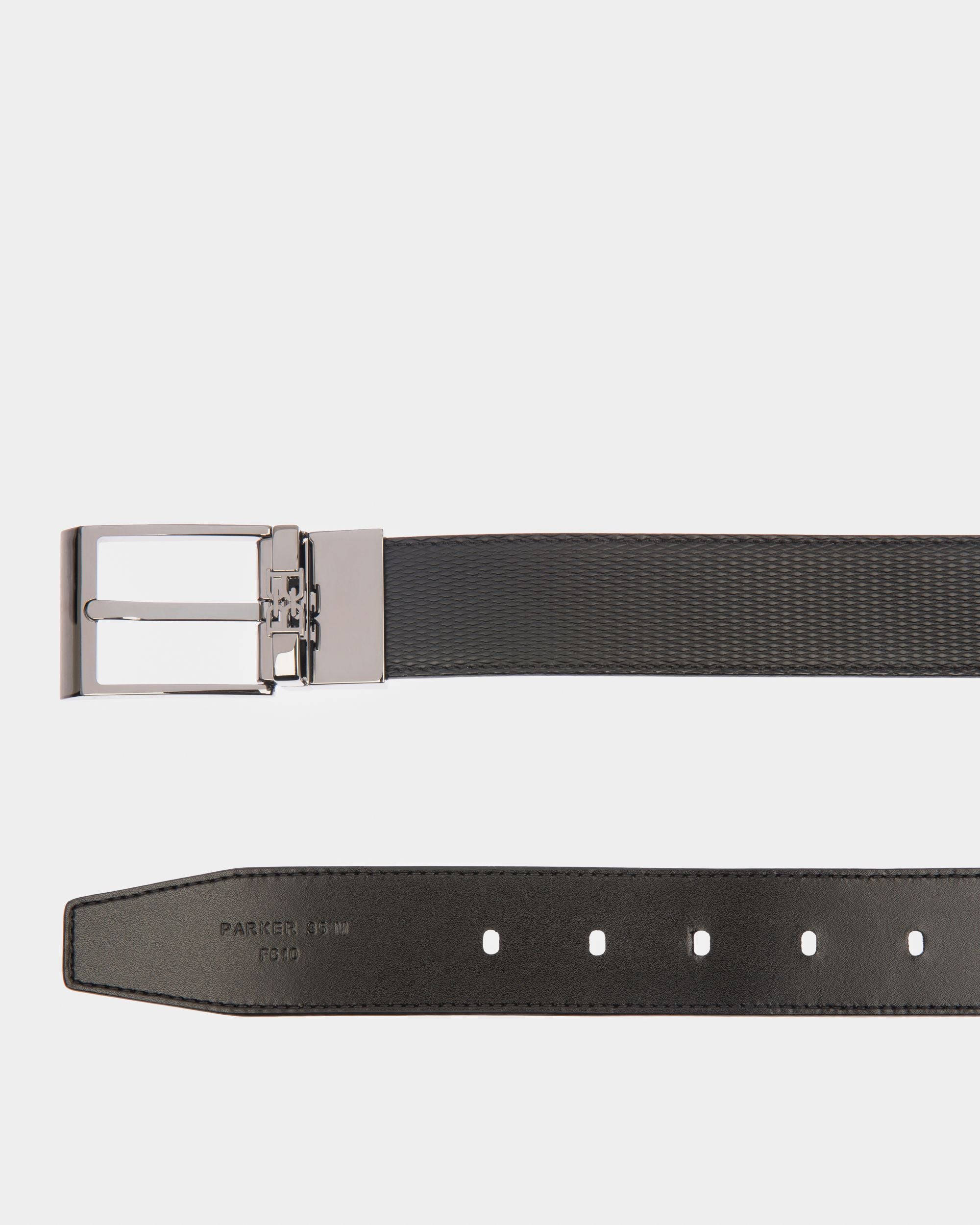Parker Leather 35mm Belt In Black - Men's - Bally - 02