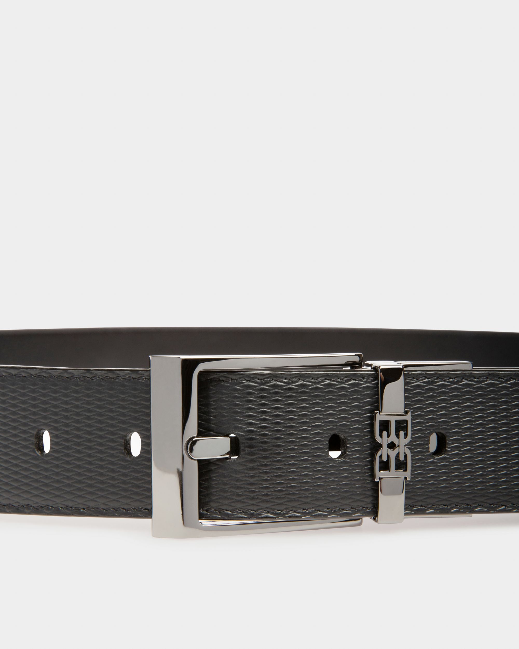 Parker Leather 35mm Belt In Black - Men's - Bally - 03