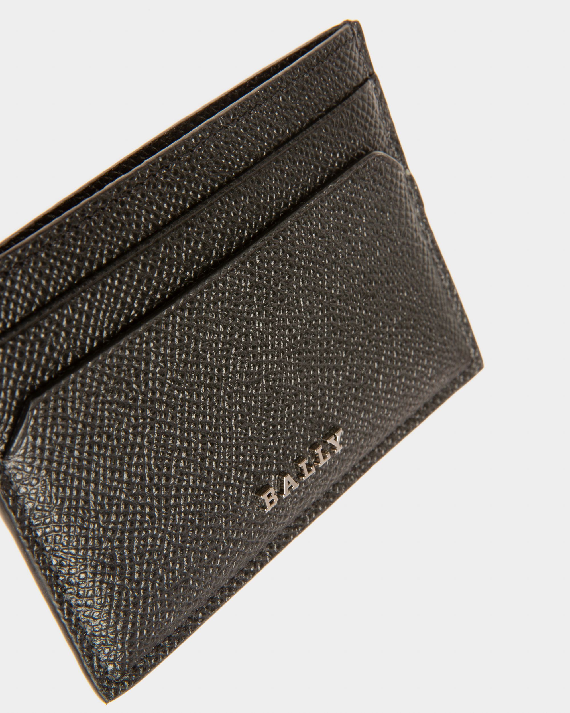 Bhar Leather Card Holder In Black - Men's - Bally - 04