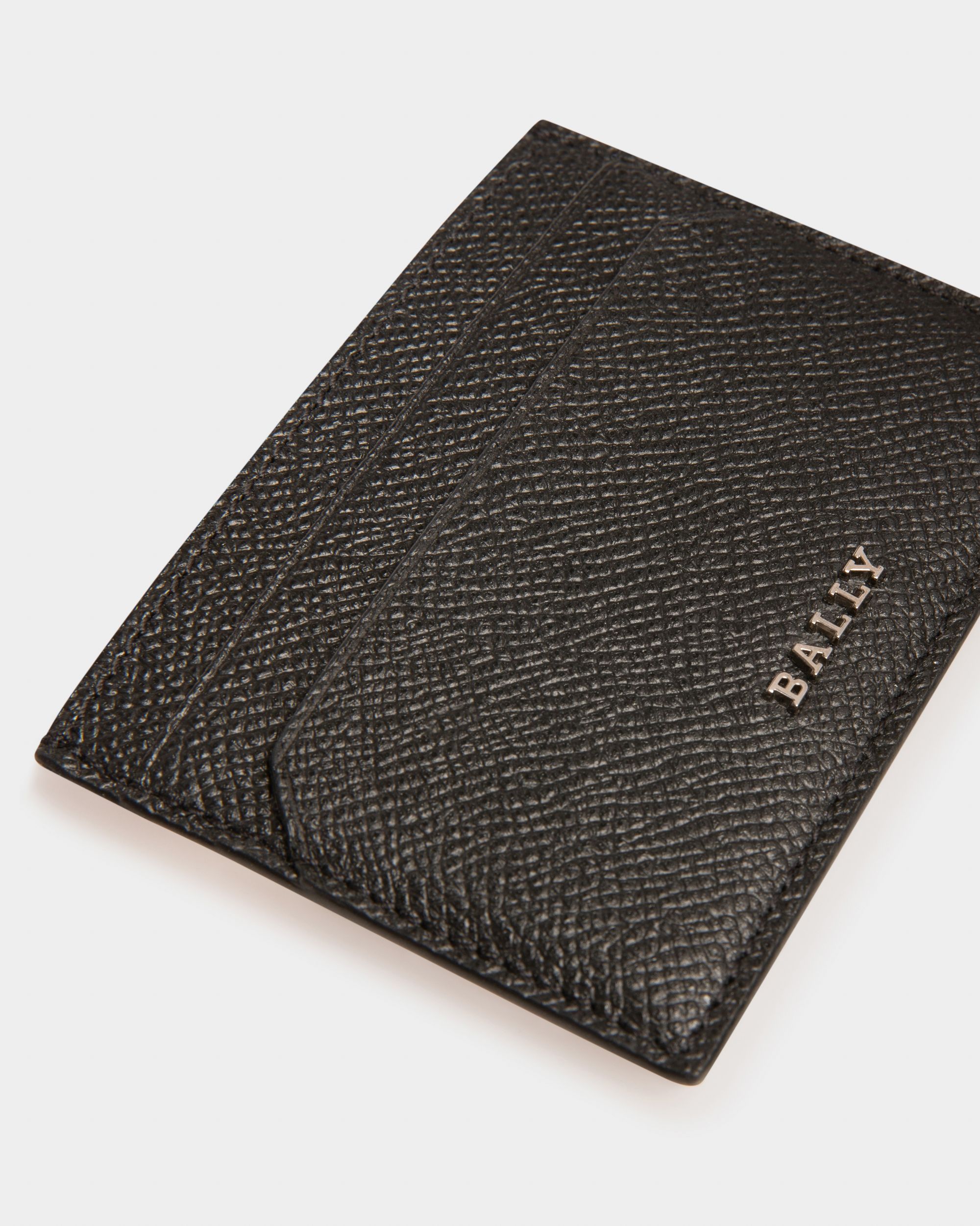 Bhar Leather Card Holder In Black - Men's - Bally - 04