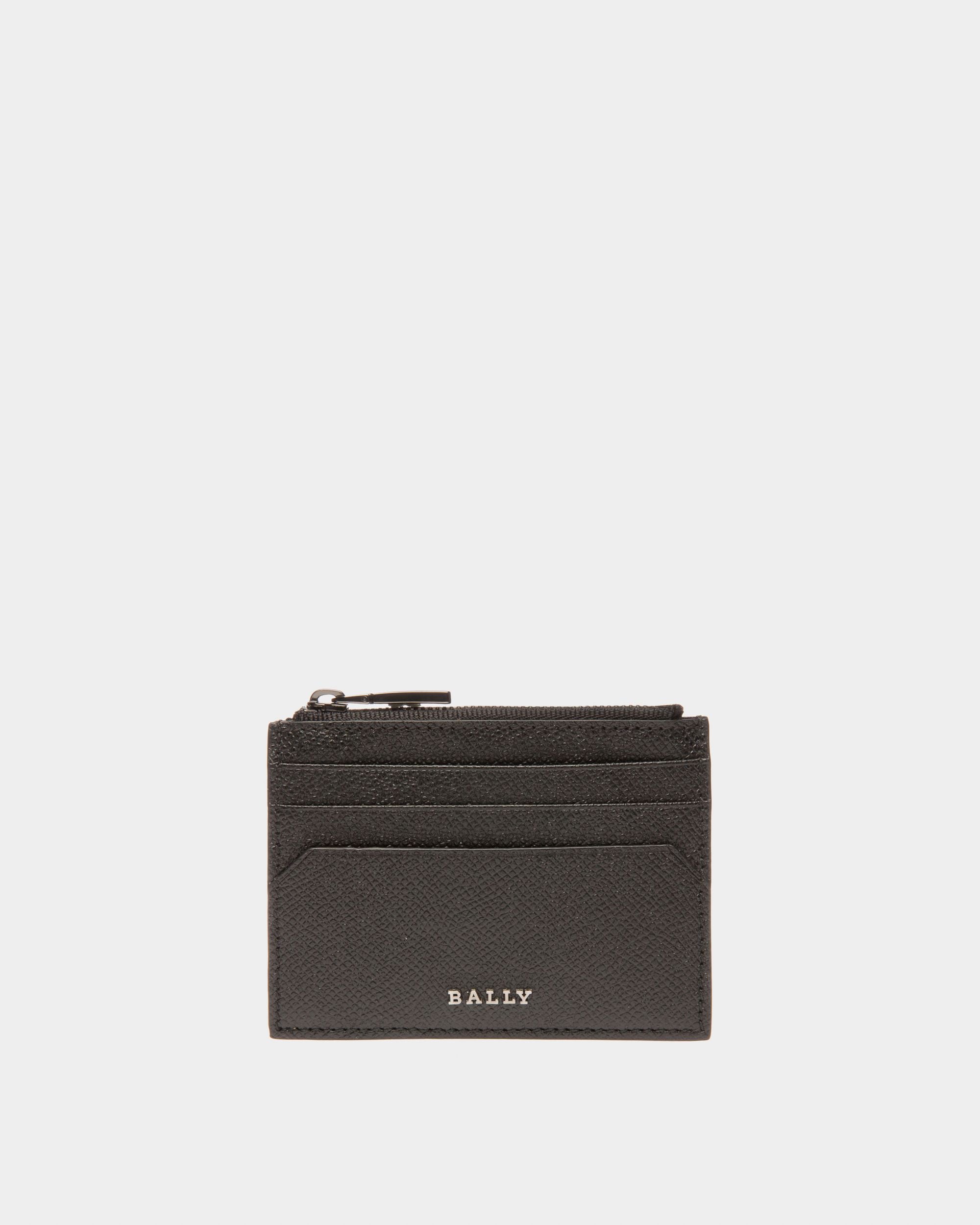 Byrion Leather Card Holder In Black - Men's - Bally - 01
