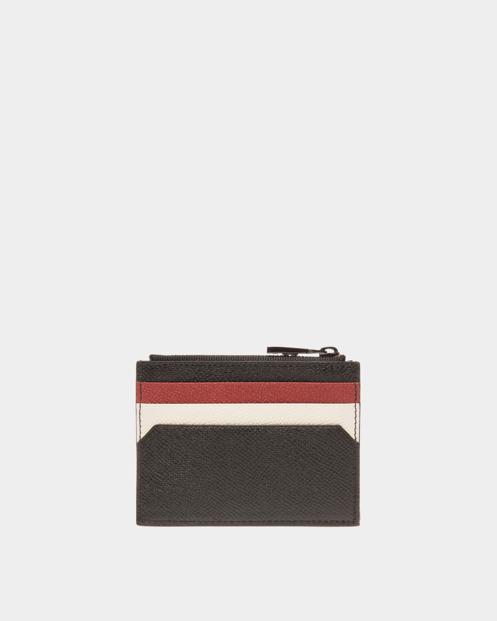 Byrion Leather Card Holder In Black - Men's - Bally - 02