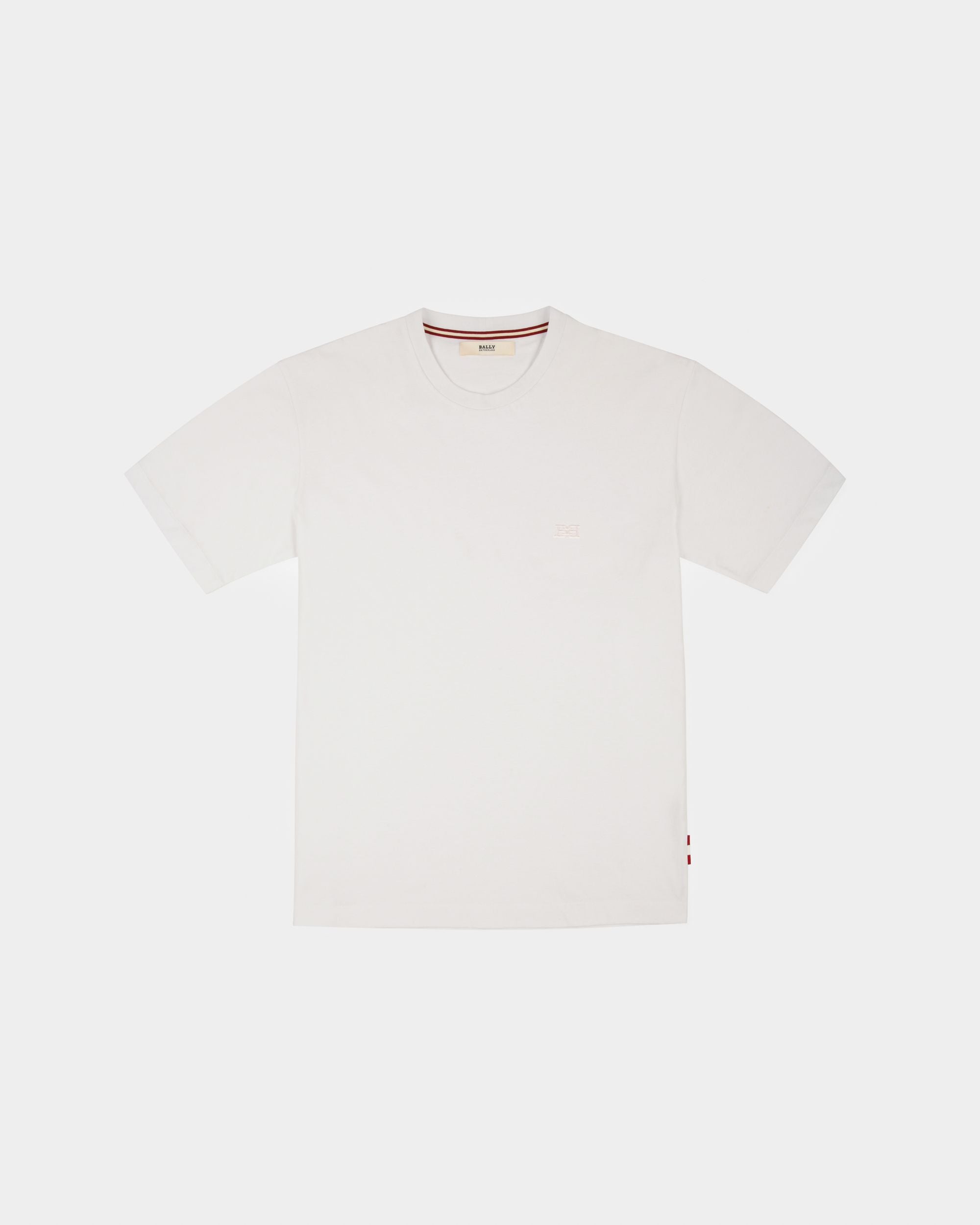 Cotton T-Shirt In White - Hombre - Bally - 01