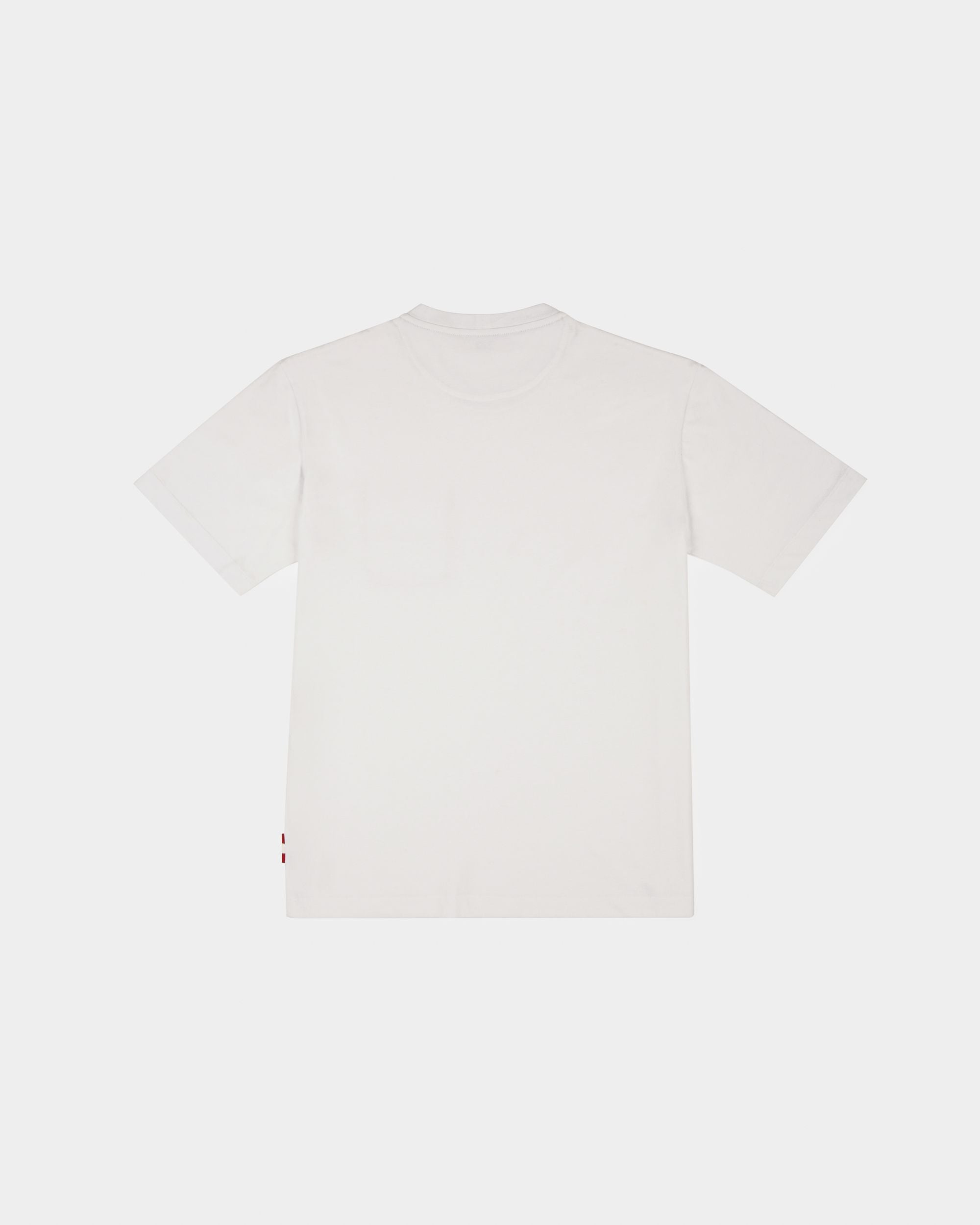 Cotton T-Shirt In White - Hombre - Bally - 02
