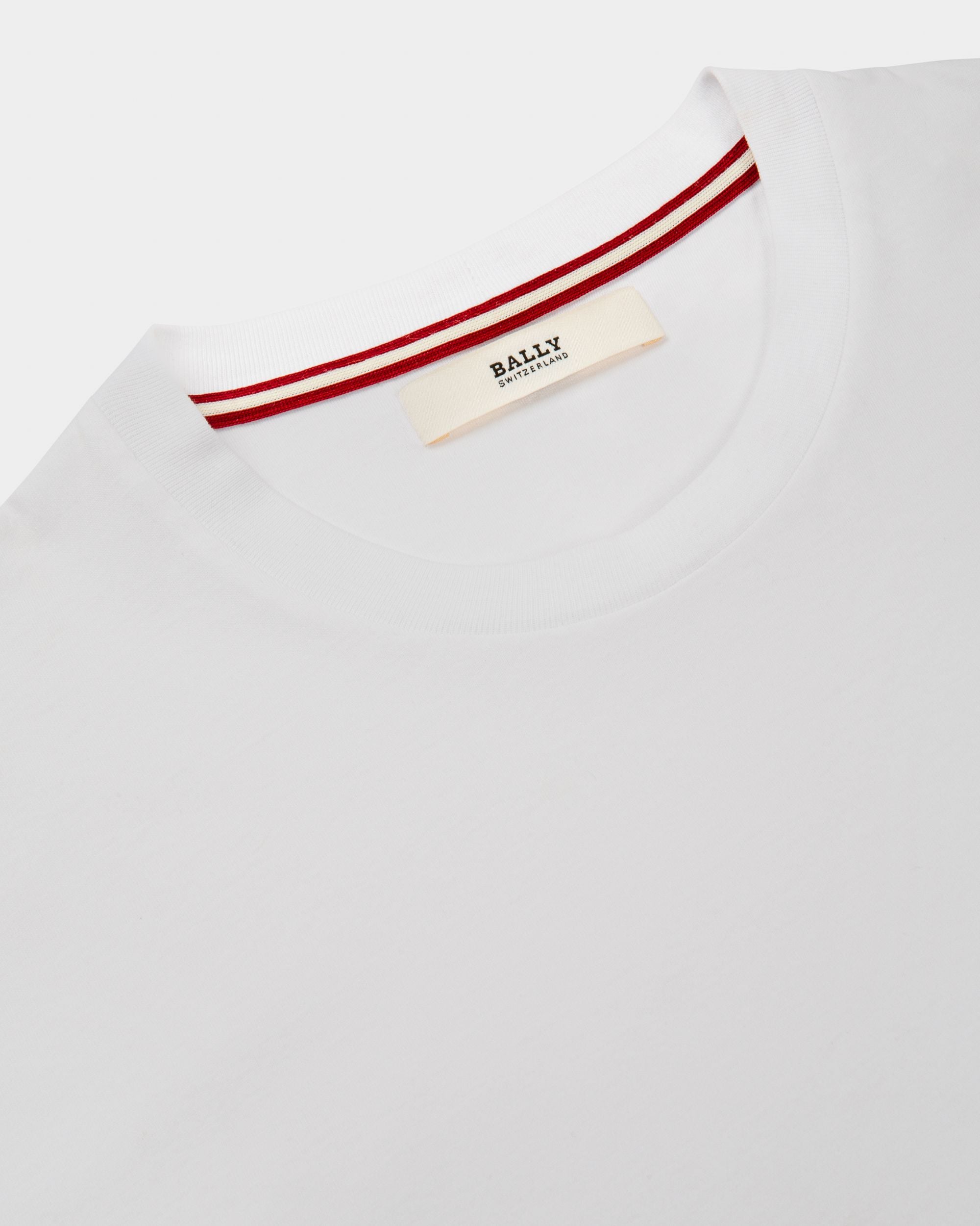 Cotton T-Shirt In White - Hombre - Bally - 03
