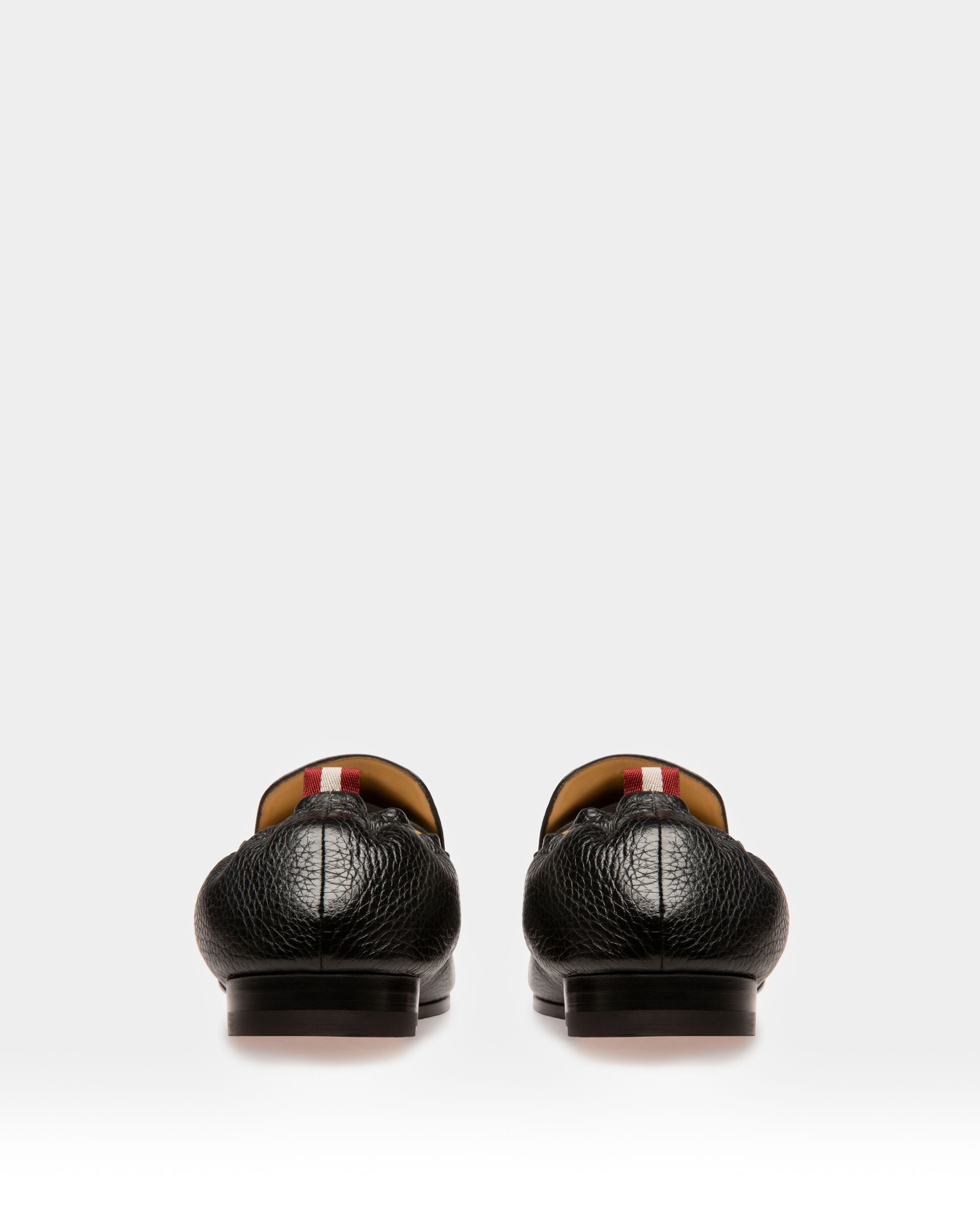 Planker Leather Loafers In Black - Men's - Bally - 03