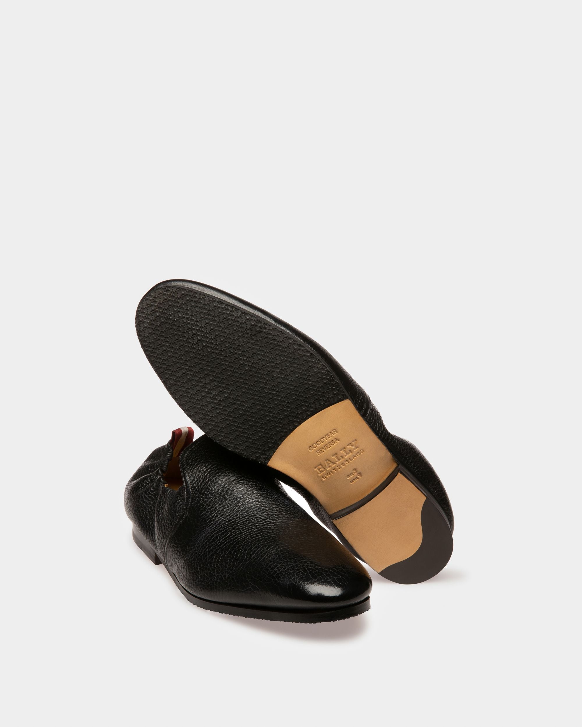 Planker Leather Loafers In Black - Men's - Bally - 04