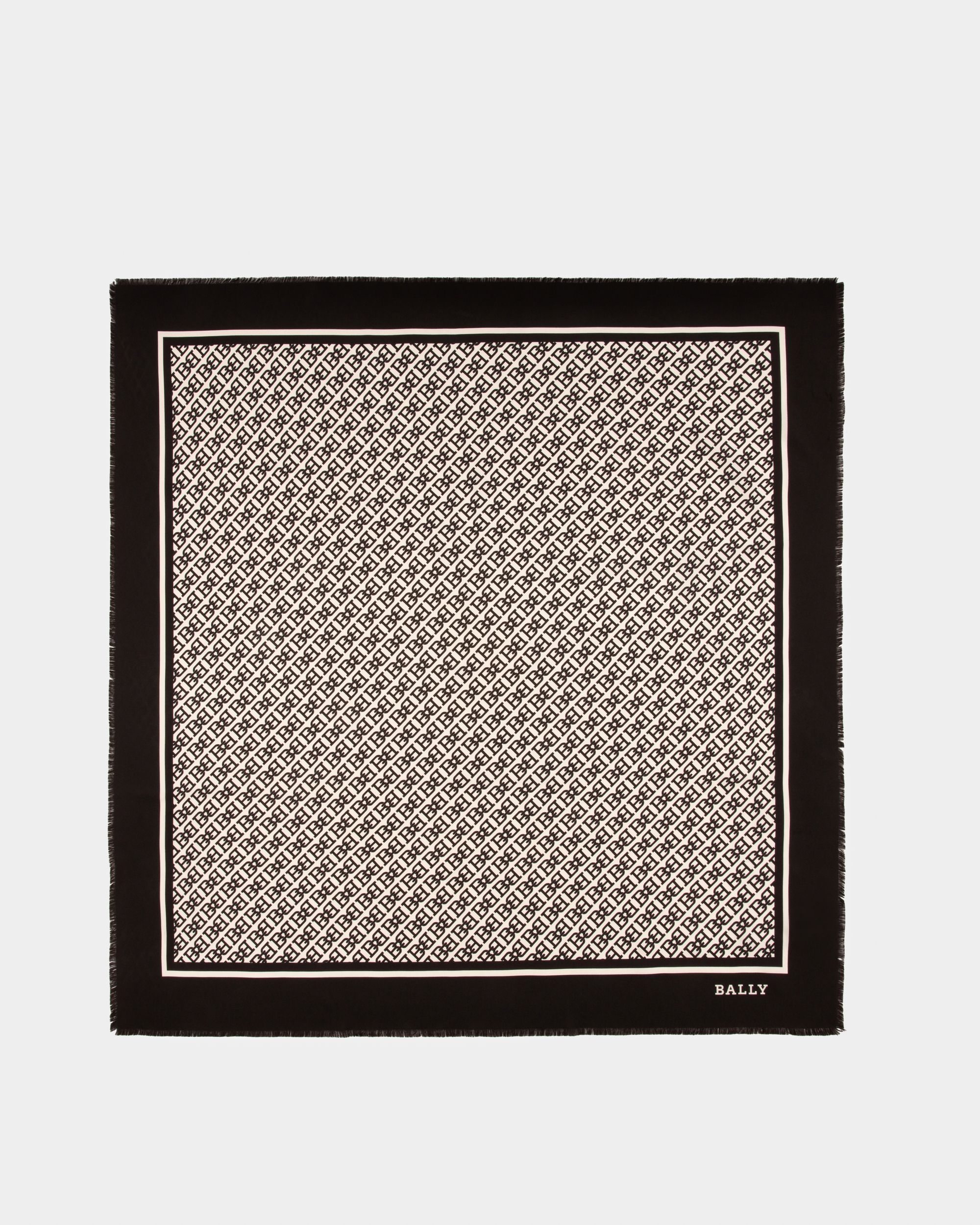 Pañuelo Cuadrado Con Motivo B-Chain - Mujer - Bally - 01
