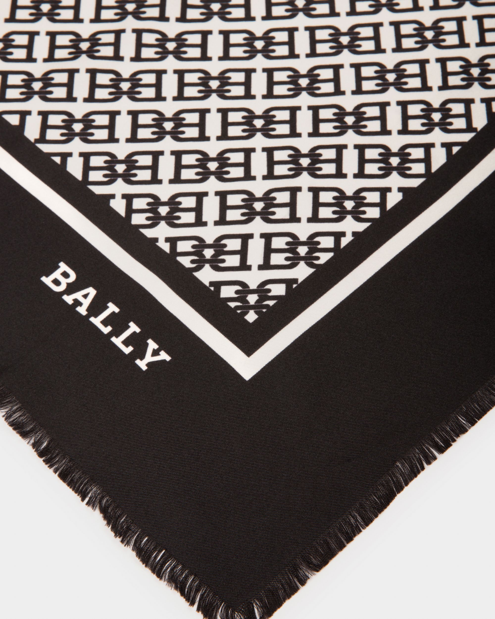 Pañuelo Cuadrado Con Motivo B-Chain - Mujer - Bally - 02