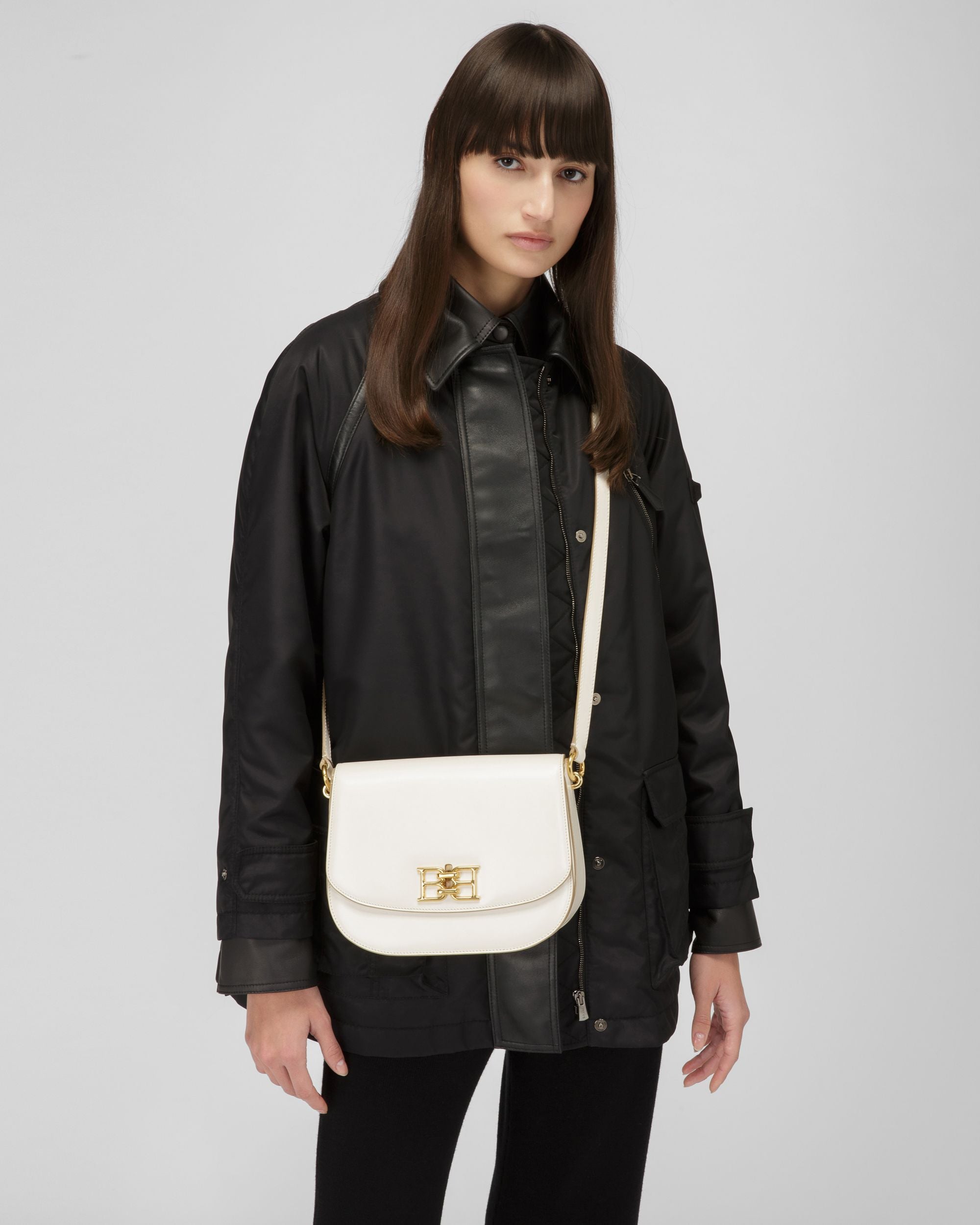 Beckie Leather Cross-Body Bag In Bone - Women's - Bally - 01