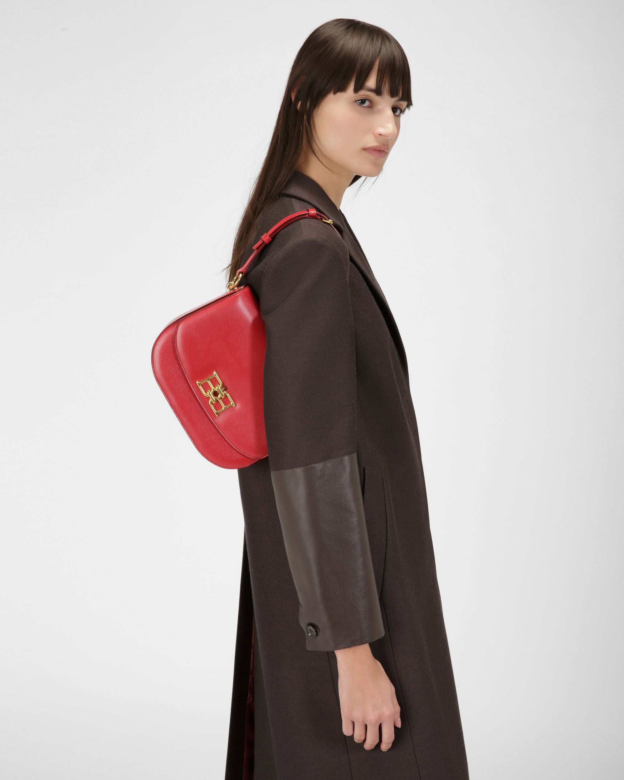 Beckie Bandolera De Piel De Color Rojo - Mujer - Bally - 01