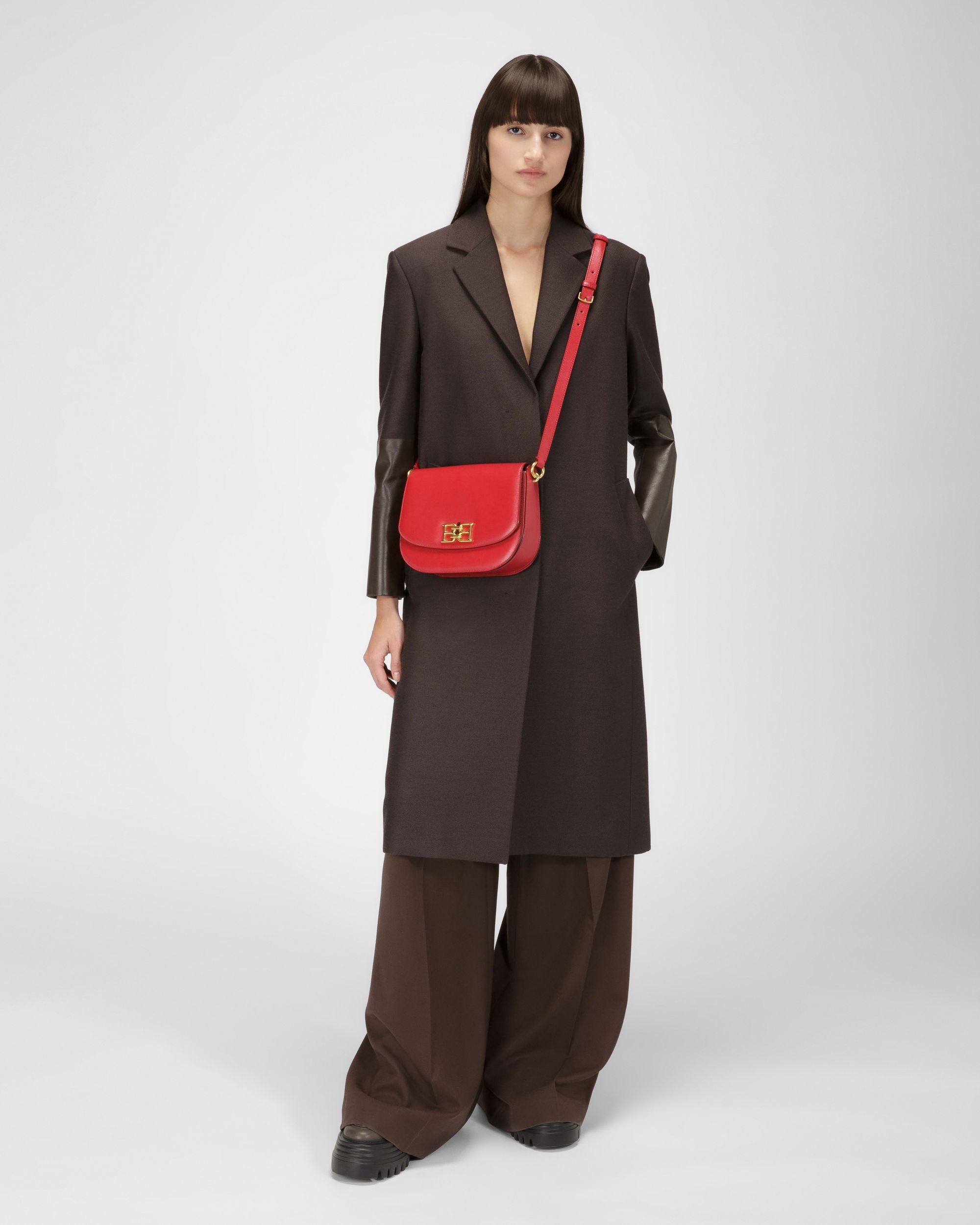 Beckie Bandolera De Piel De Color Rojo - Mujer - Bally - 02