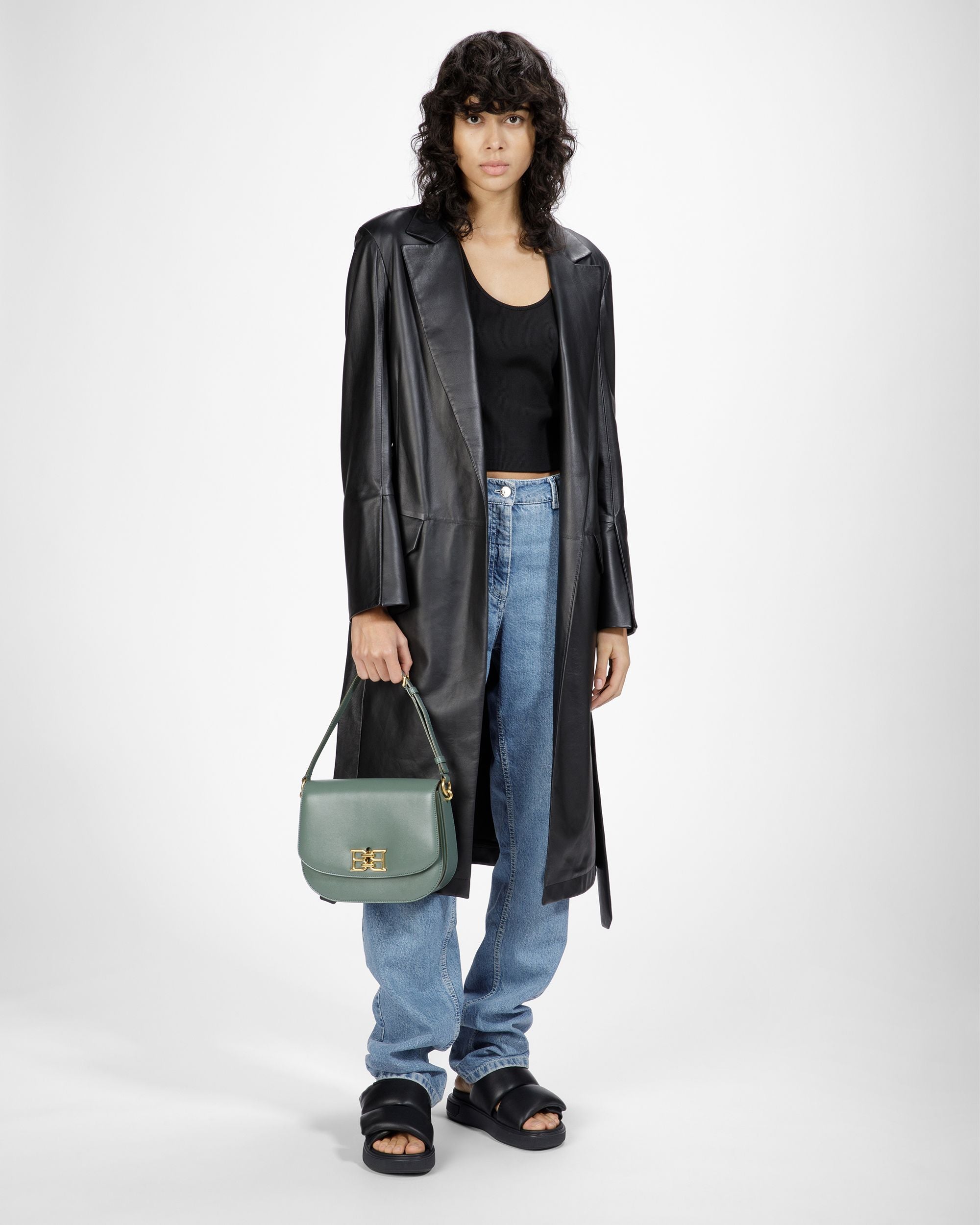 Beckie Bolso Bandolera De Piel En Salvia - Mujer - Bally - 06