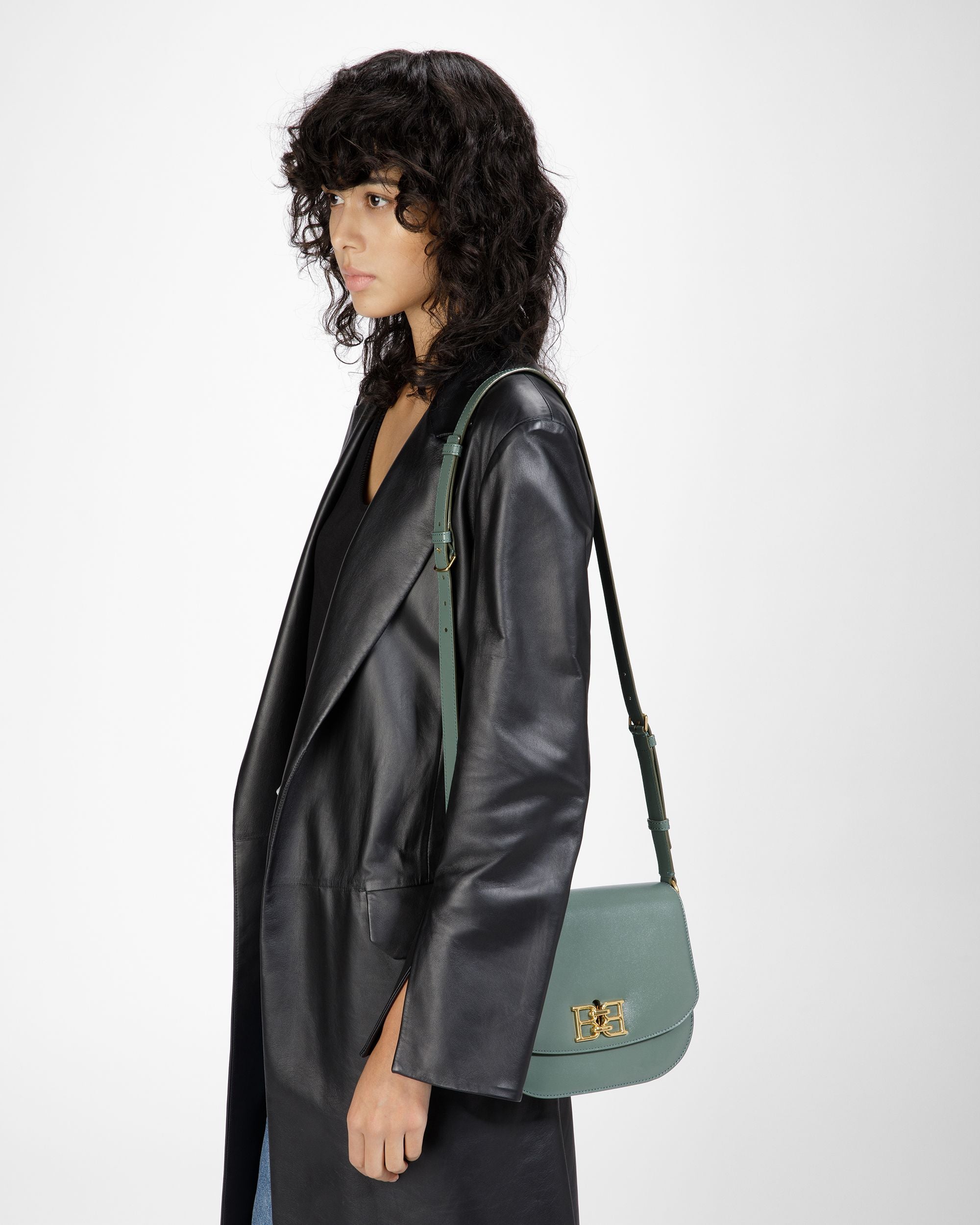 Beckie Bolso Bandolera De Piel En Salvia - Mujer - Bally - 08