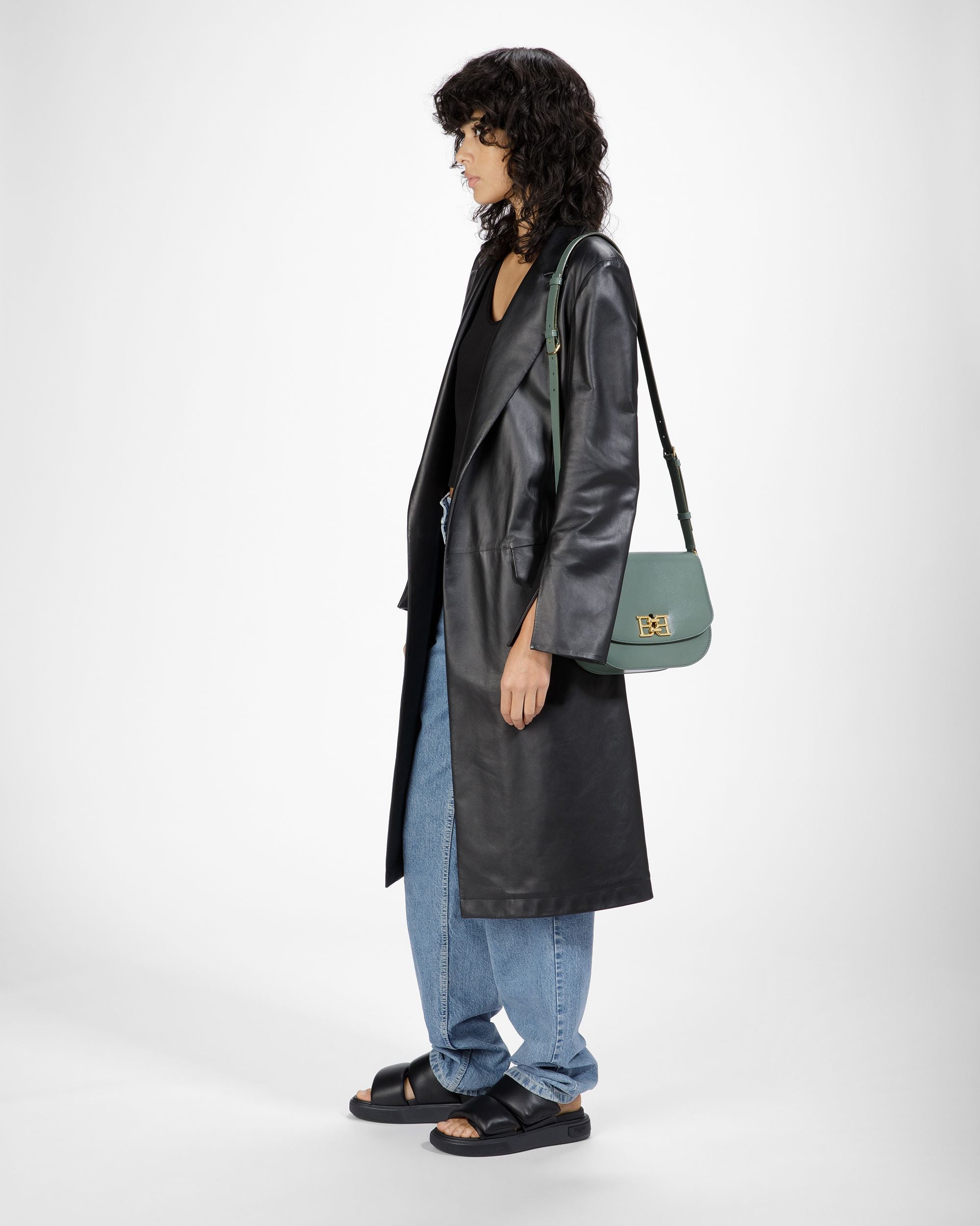Beckie Bolso Bandolera De Piel En Salvia - Mujer - Bally - 09