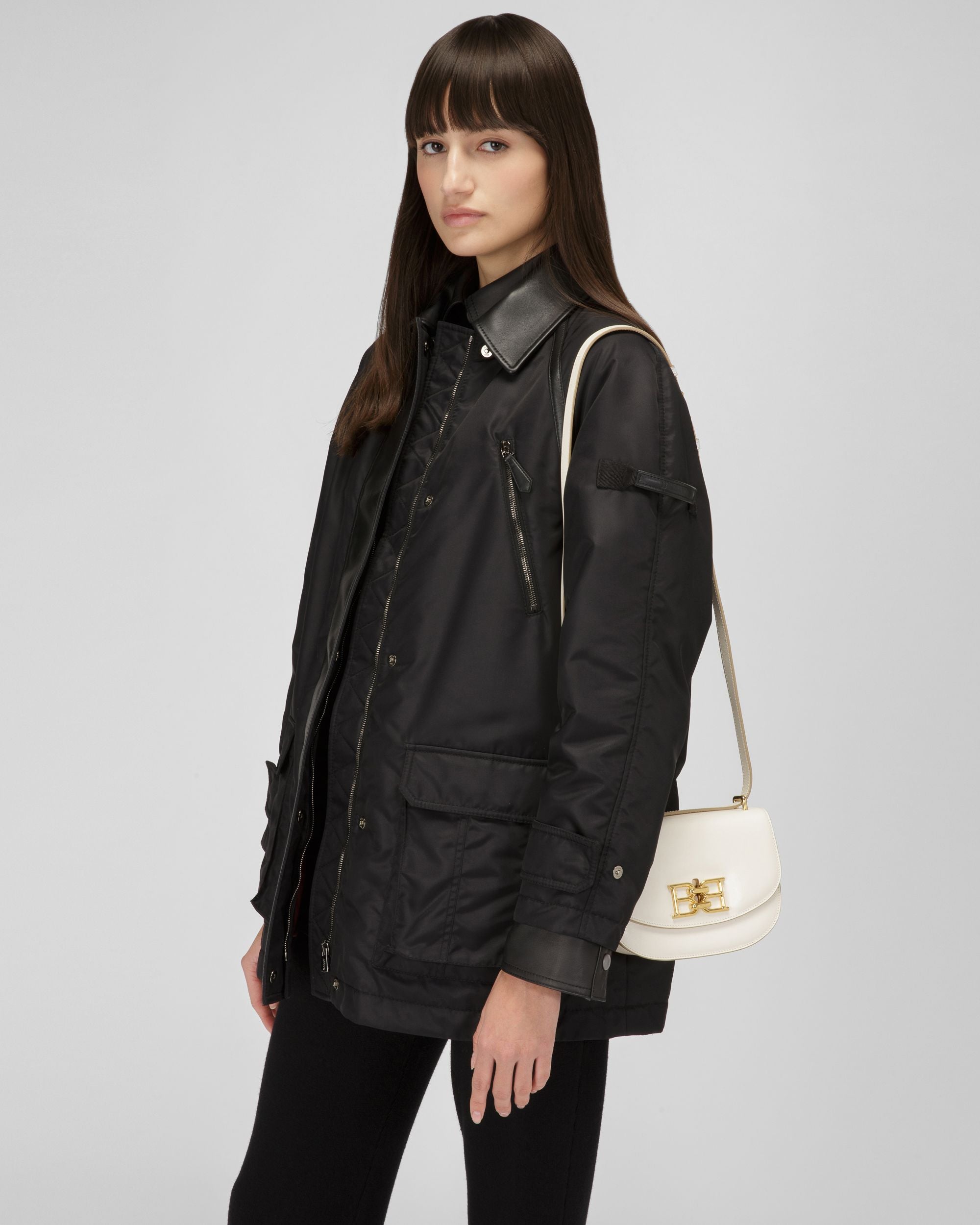 Baily Leather Minibag In Bone - Women's - Bally - 01