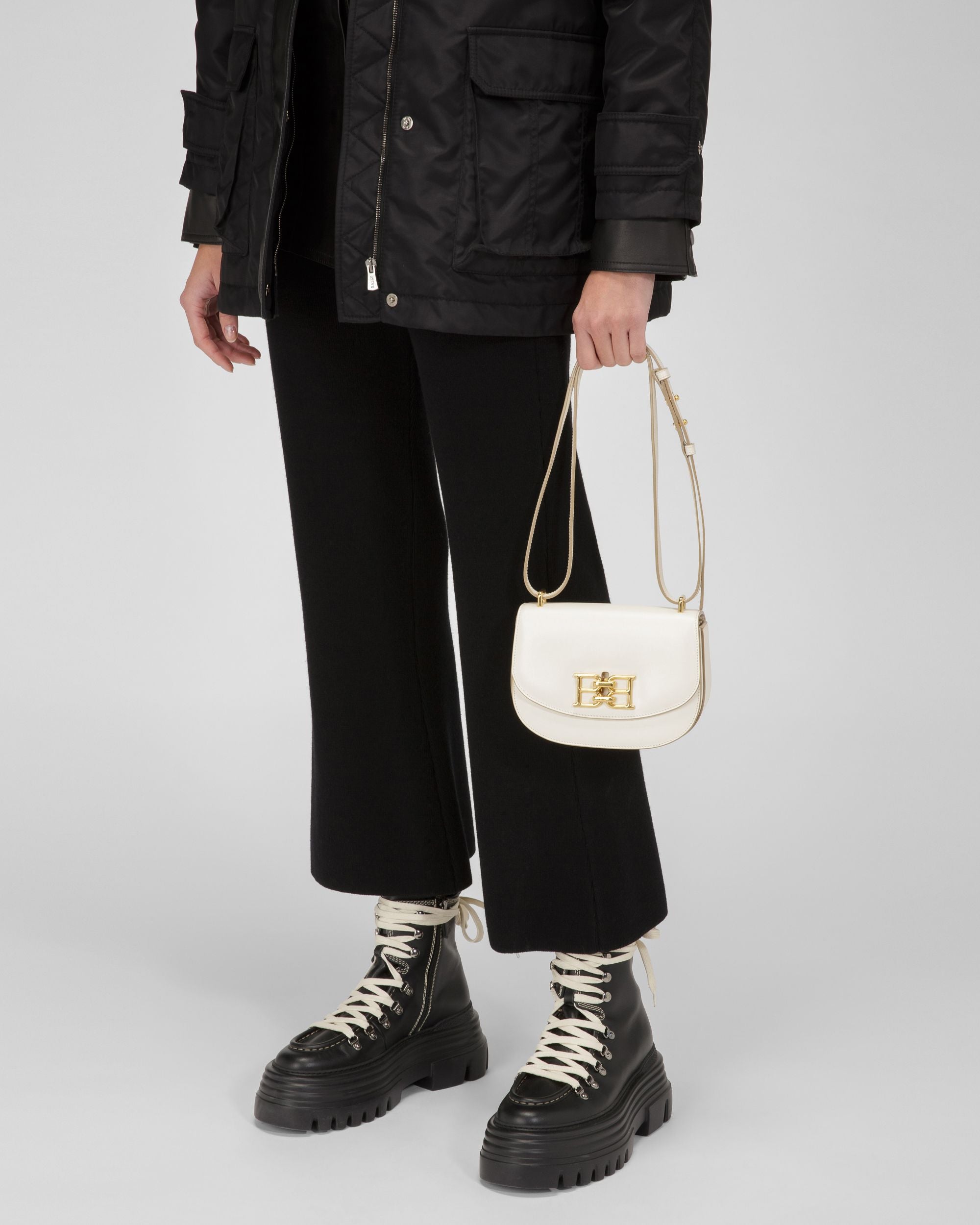 Baily Leather Minibag In Bone - Women's - Bally - 02