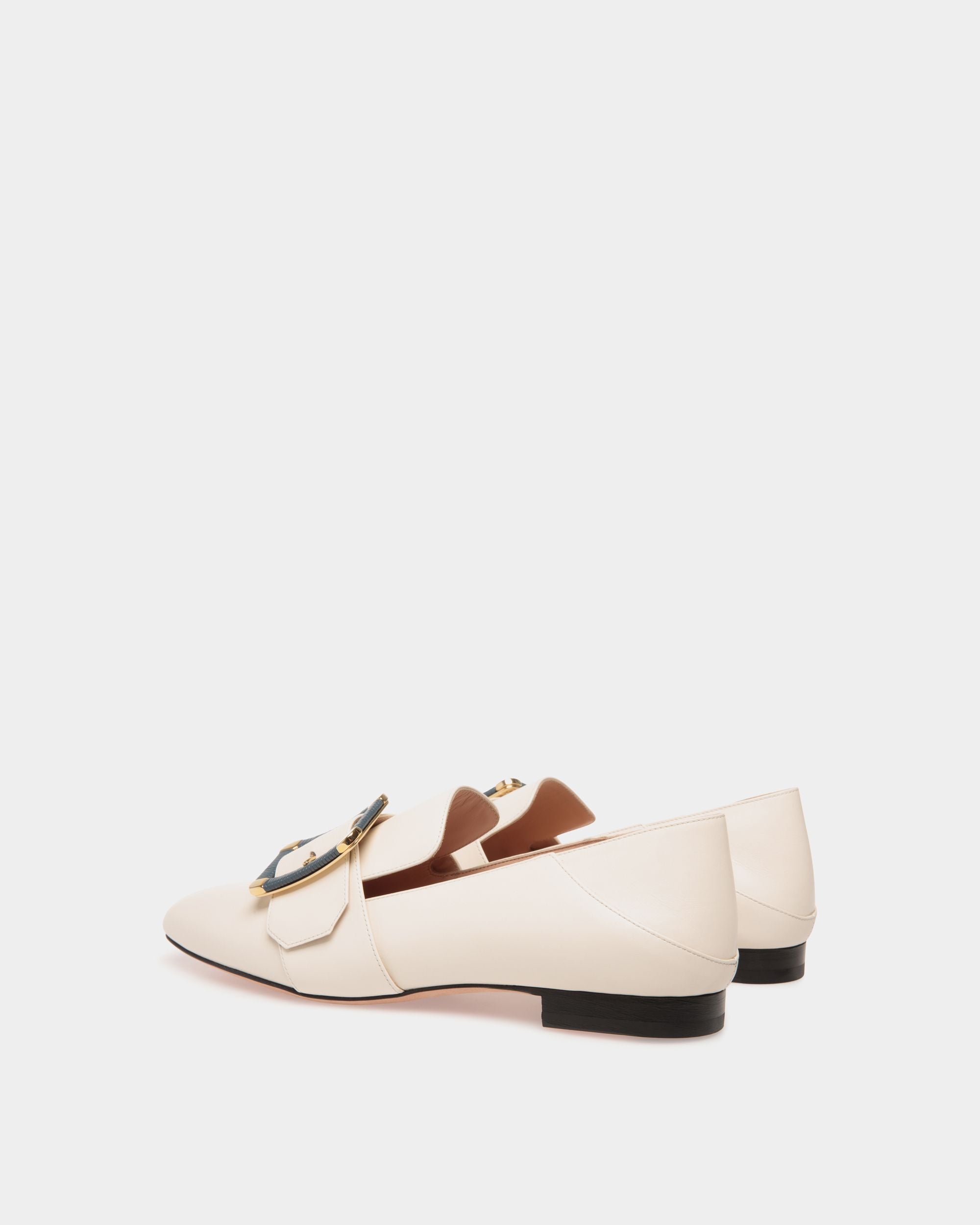 Bell Du Jour Flats In White Leather - Women's - Bally - 03