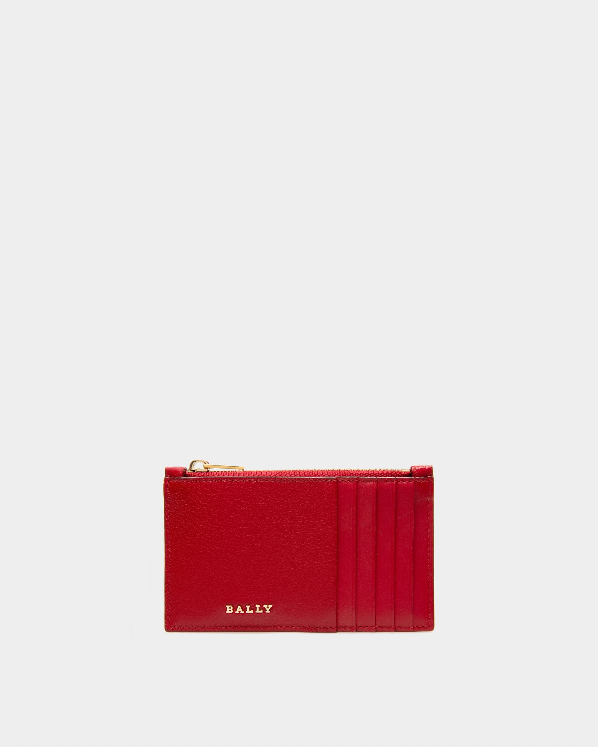 Landy Leather Wallet In Red - Women's - Bally - 01