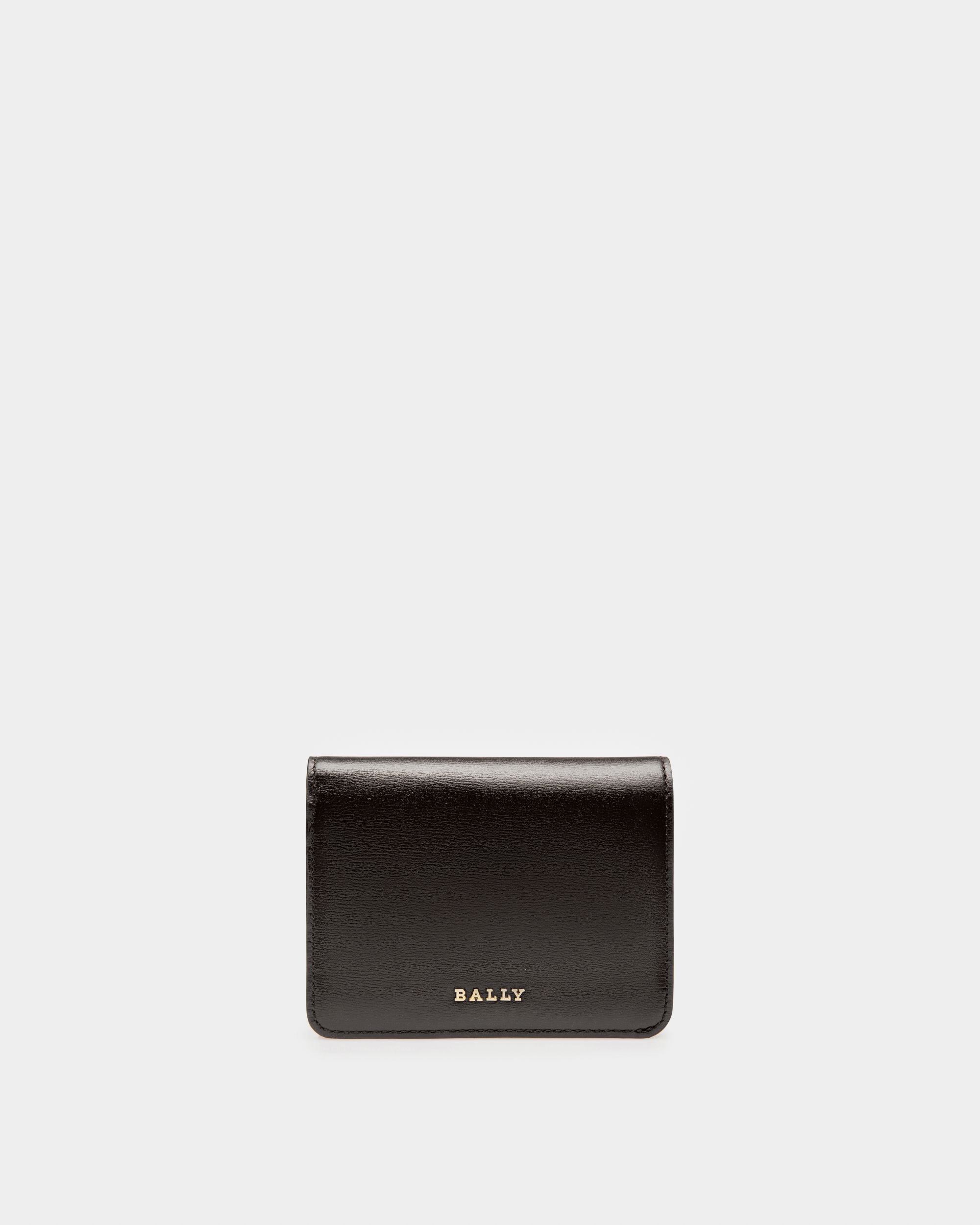 Lettes Leather Business Card Holder In Black - Women's - Bally - 01