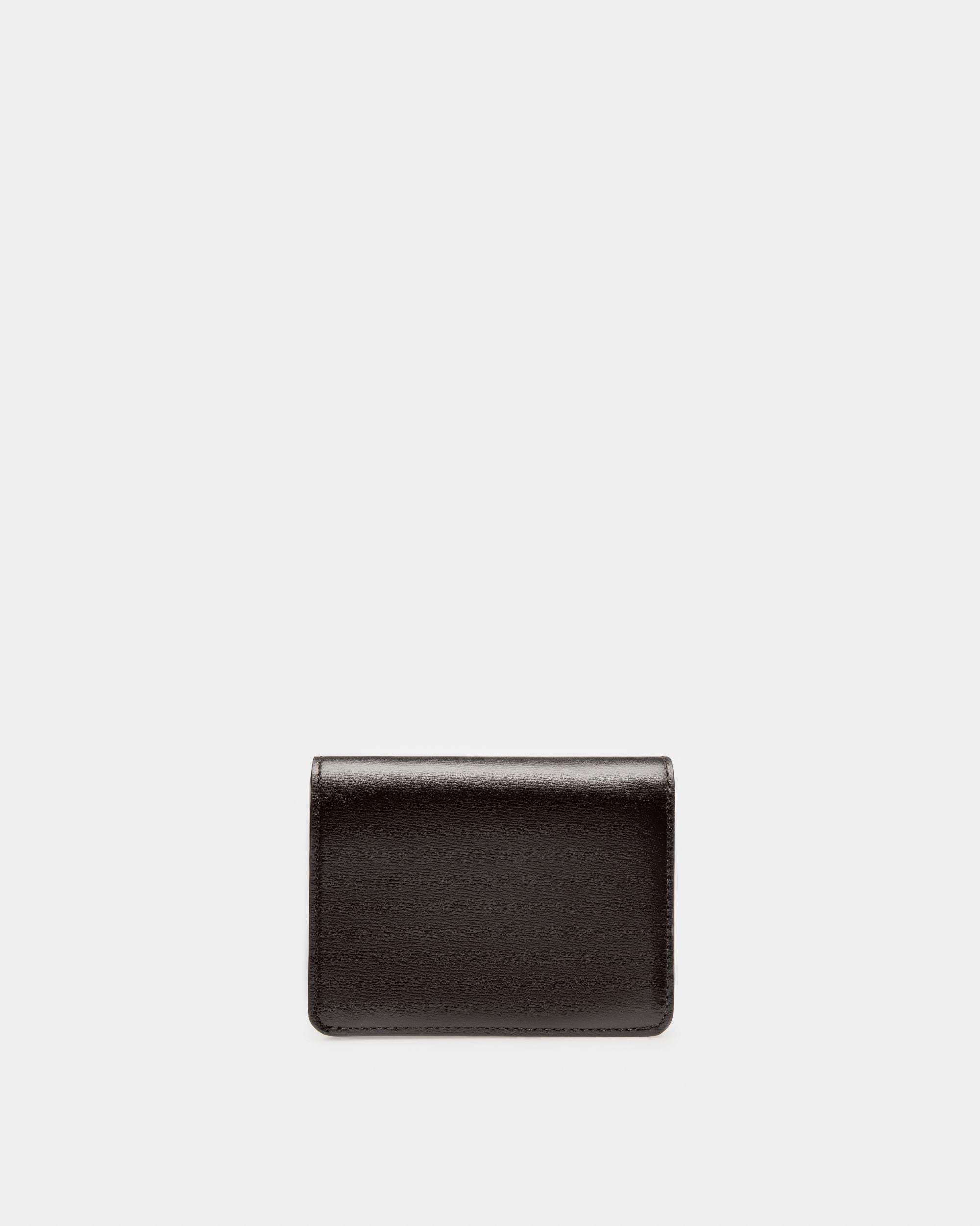 Lettes Leather Business Card Holder In Black - Women's - Bally - 02