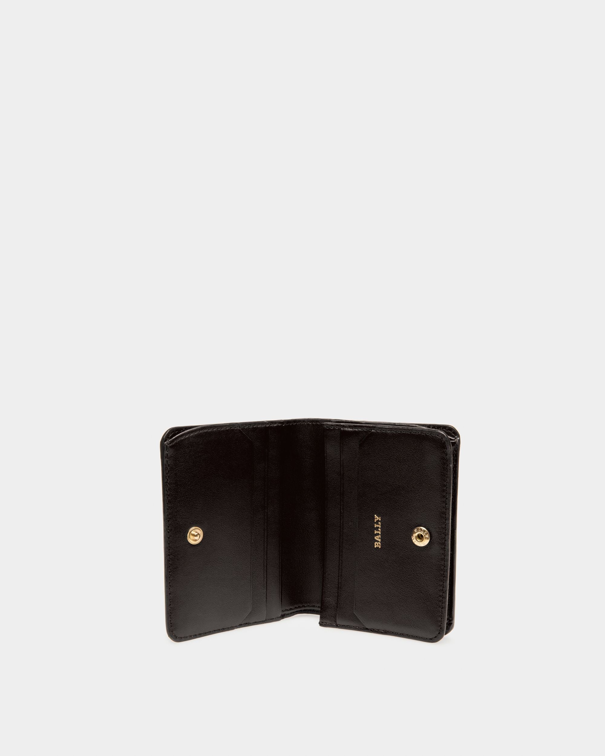 Lettes Leather Business Card Holder In Black - Women's - Bally - 03