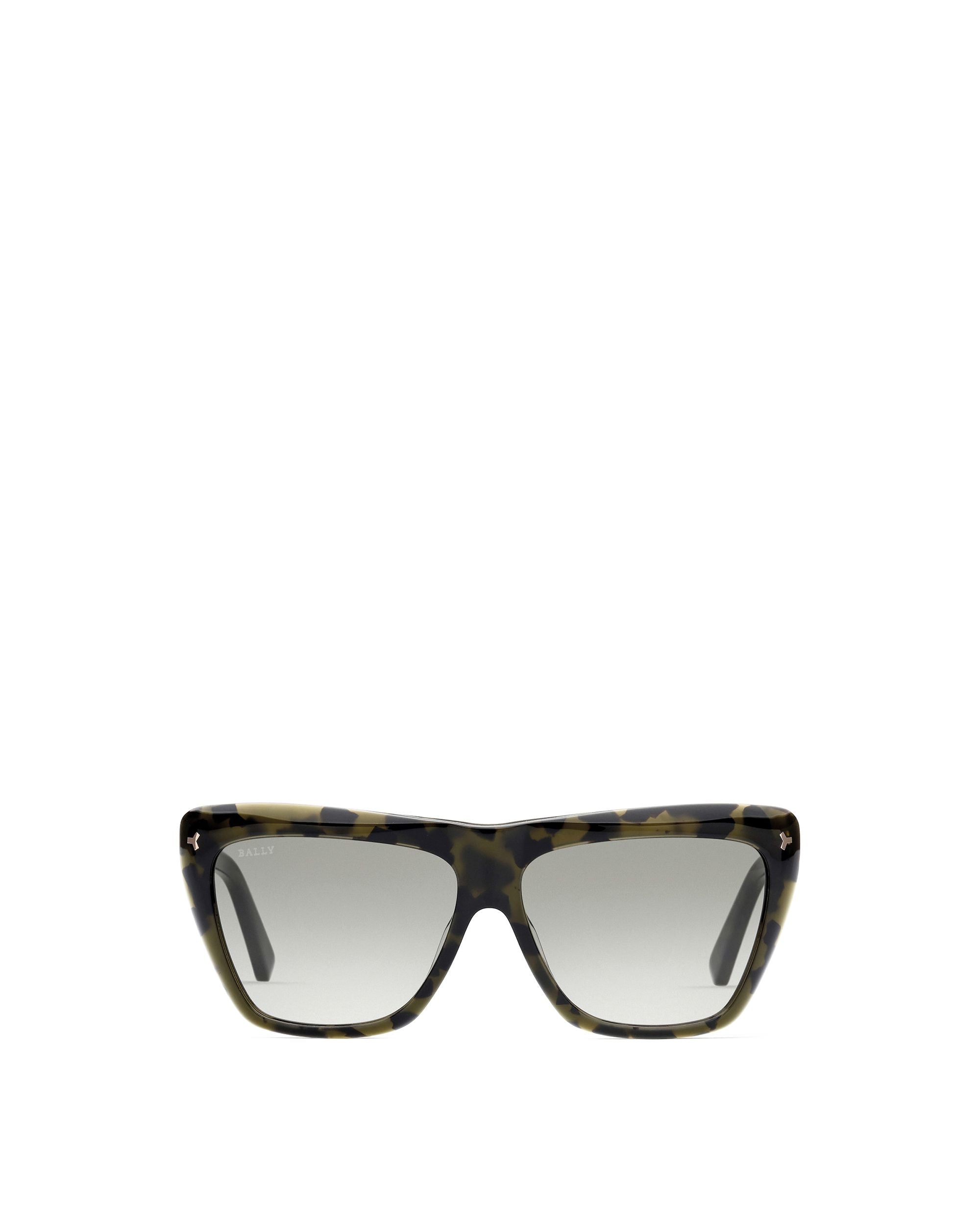 Elektra Gafas De Sol Con Montura De Acetato Multitono Marrón Oscuro Y Lentes En Color Ahumado Degradado - Mujer - Bally - 01