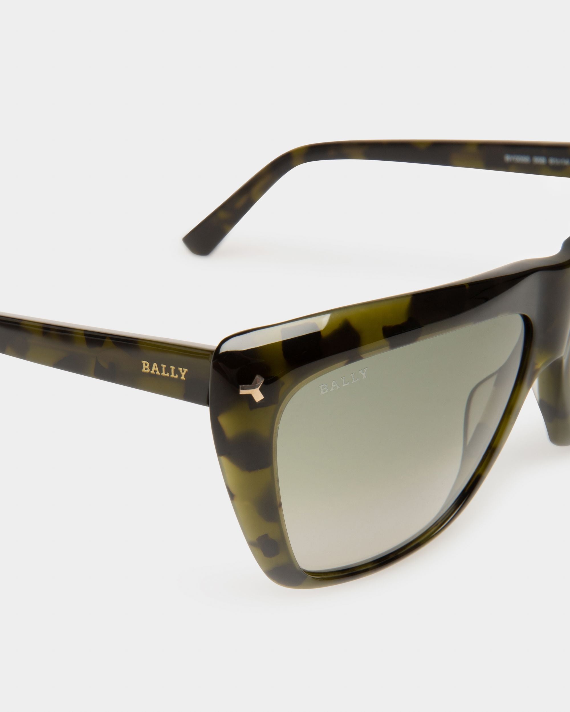 Elektra Gafas De Sol Con Montura De Acetato Multitono Marrón Oscuro Y Lentes En Color Ahumado Degradado - Mujer - Bally - 02