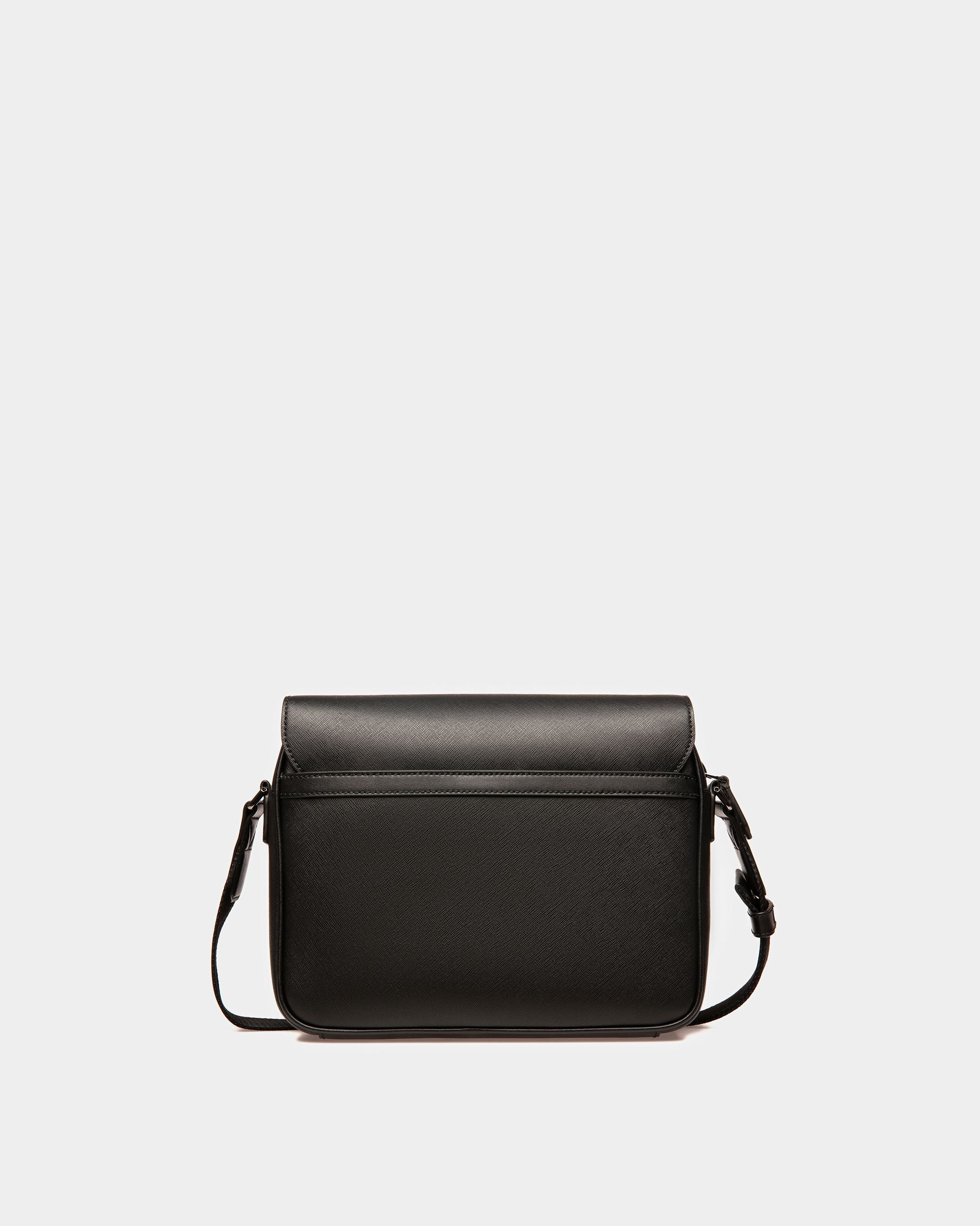 Mes Recycled Leather Messenger Bag In Black - Men's - Bally - 01