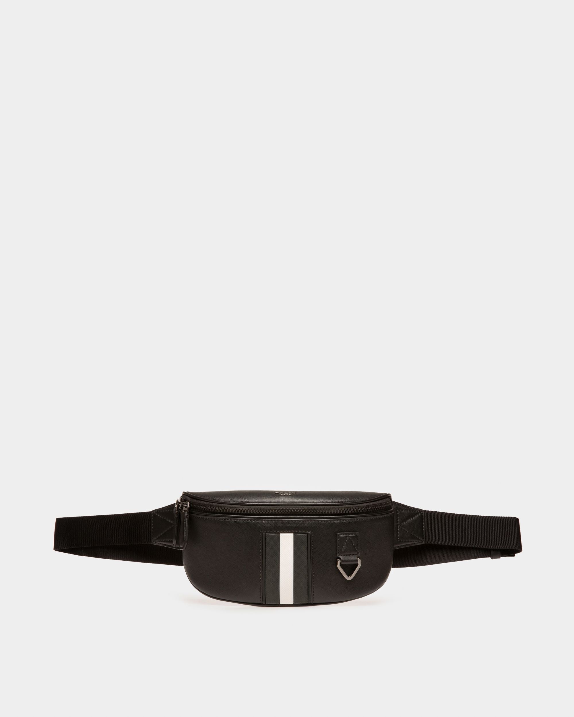 Matey Recycled Leather Bum Bag In Black - Men's - Bally - 01