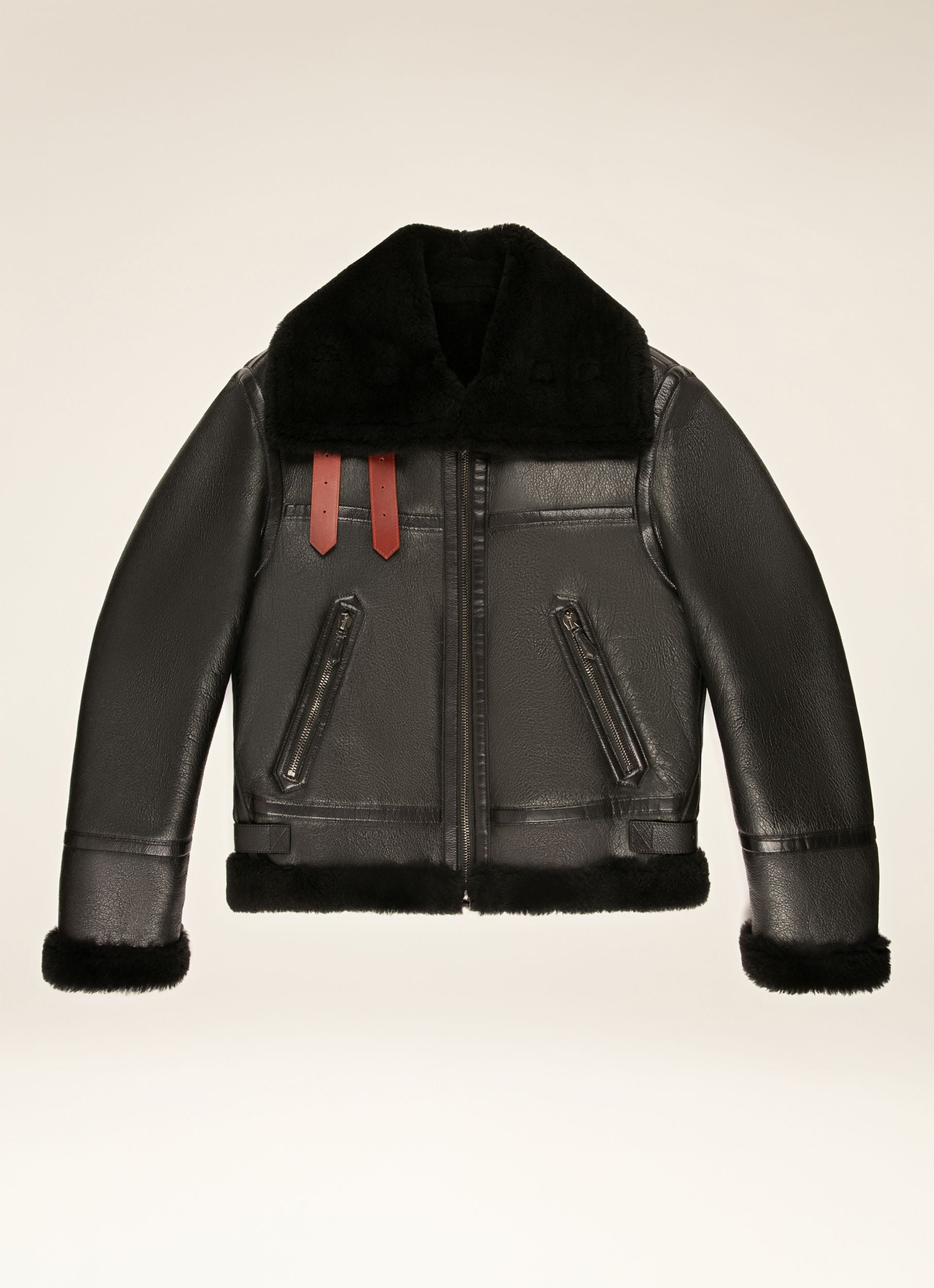 Cazadora Motera Con Ribete De Borrego - Hombre - Bally - 01