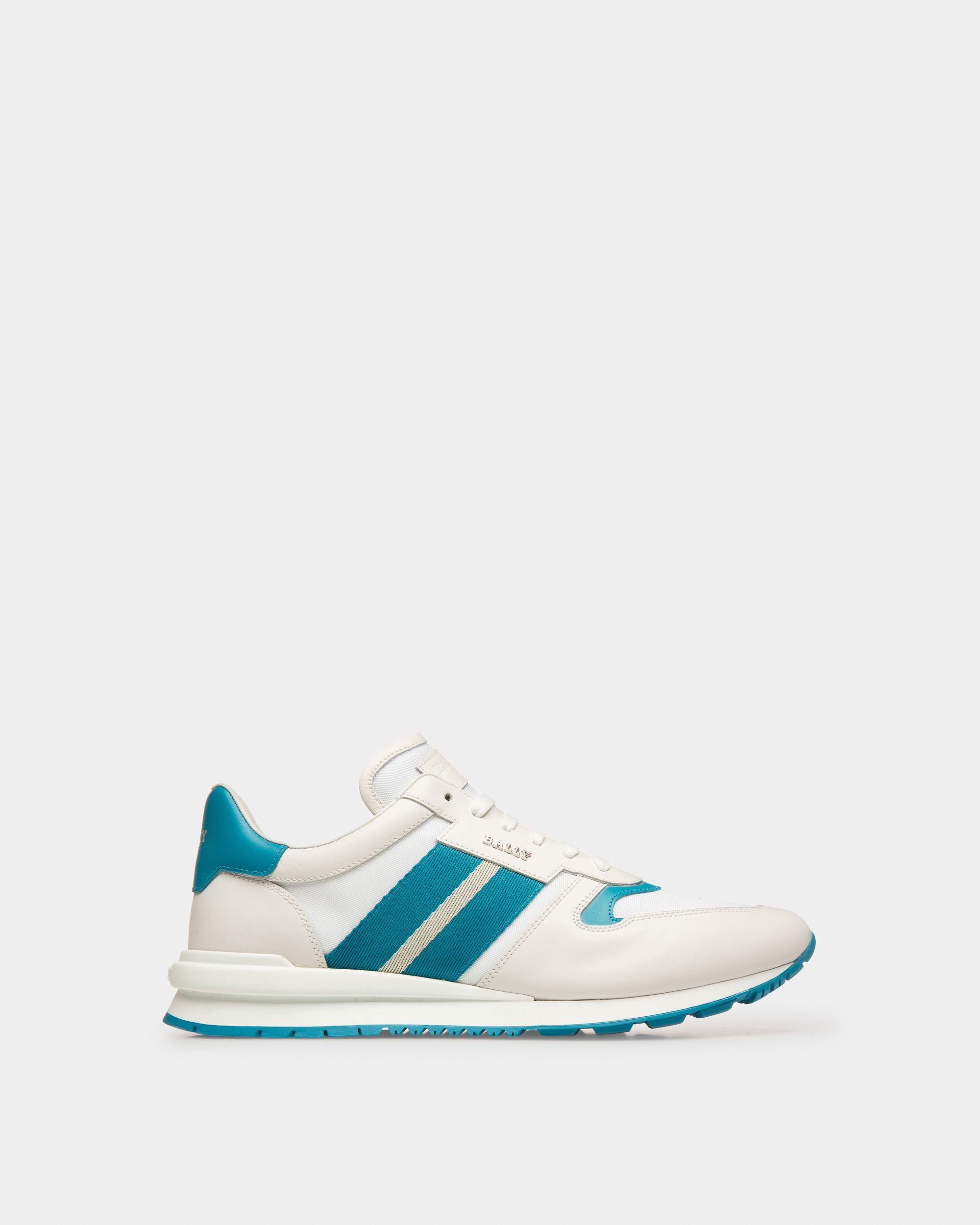 Astar In White And Blue Leather And Fabric - Men's - Bally - 01