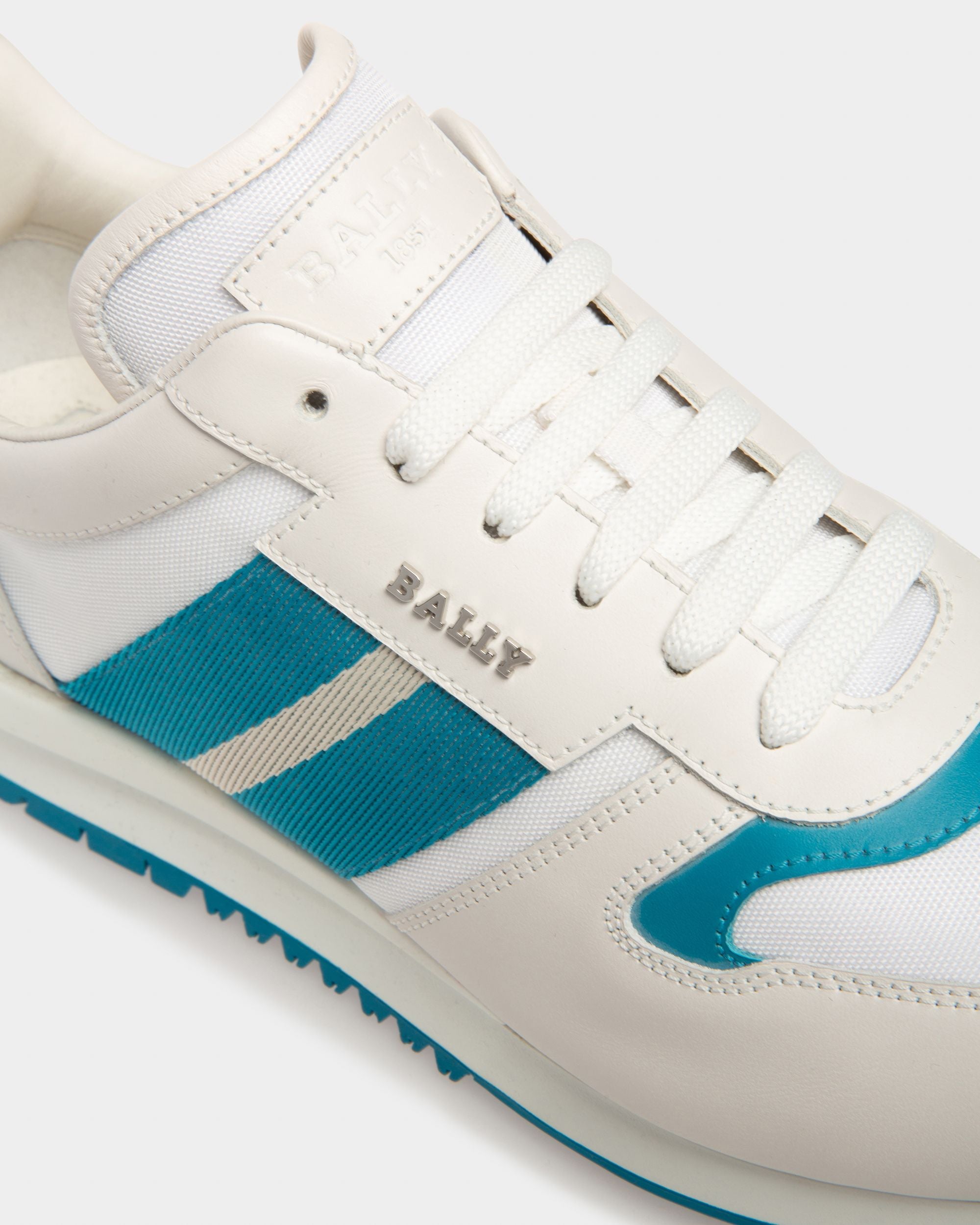 Astar In White And Blue Leather And Fabric - Men's - Bally - 05