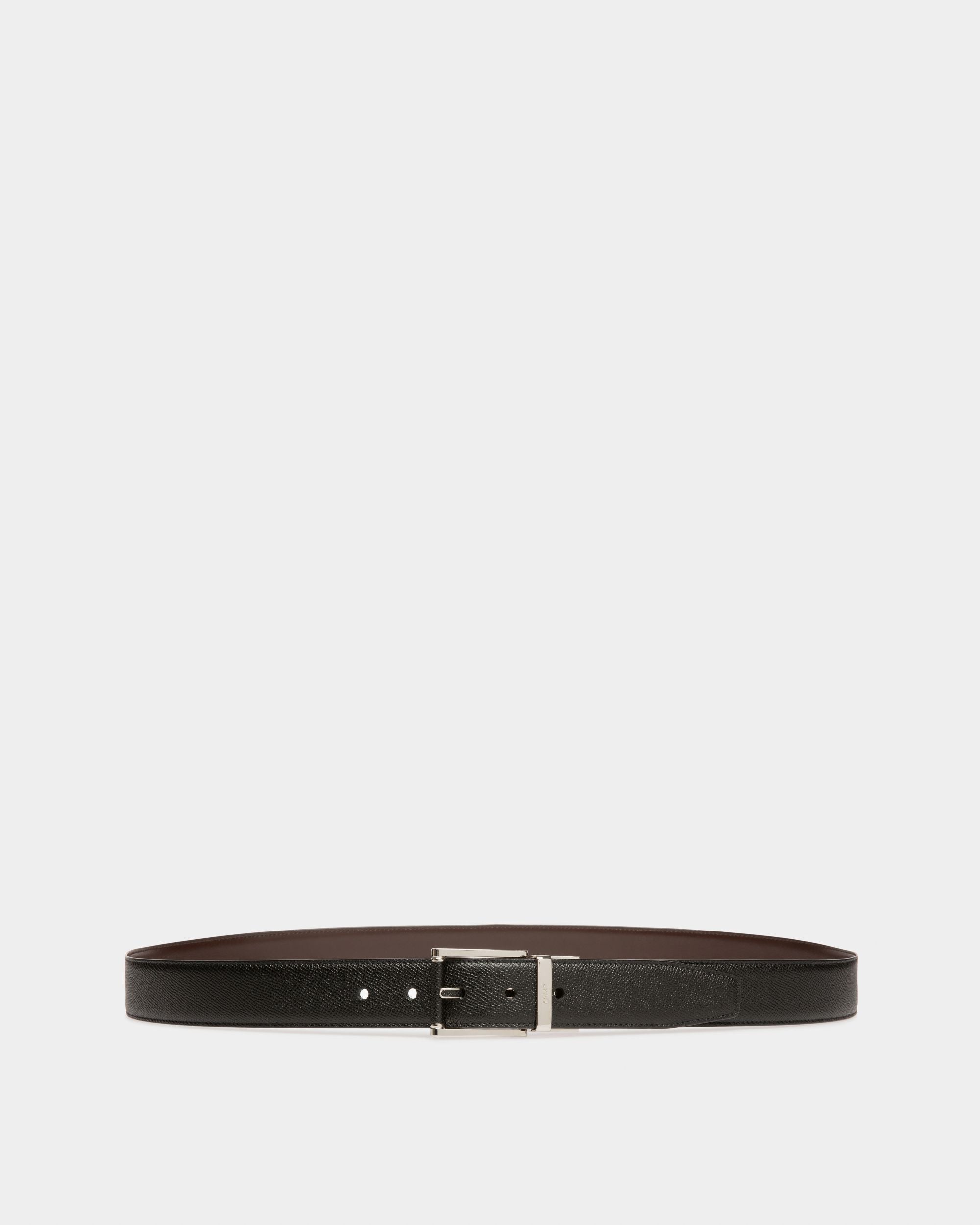 Astor Leather 35mm Belt In Black - Men's - Bally - 01