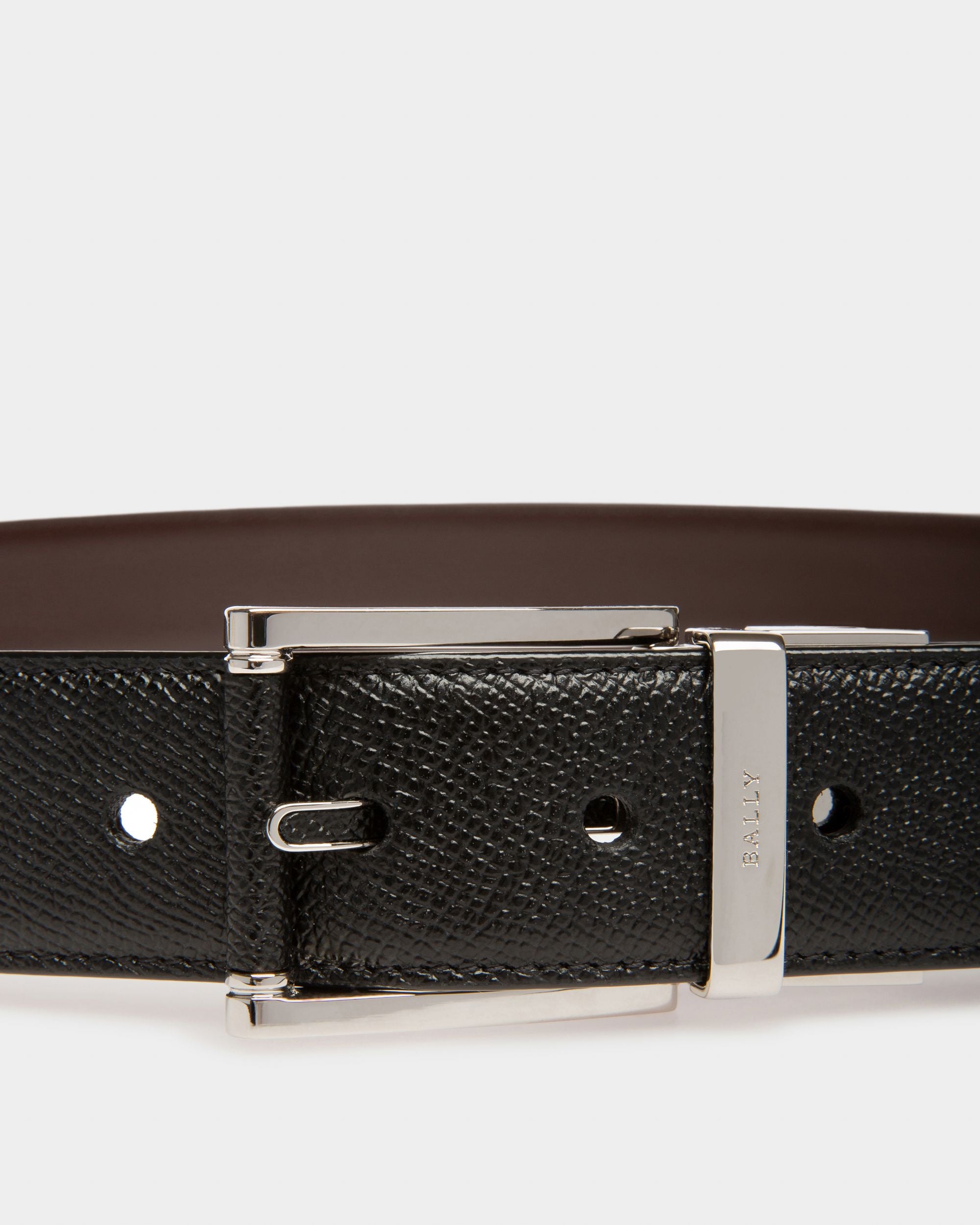 Astor Leather 35mm Belt In Black - Men's - Bally - 03