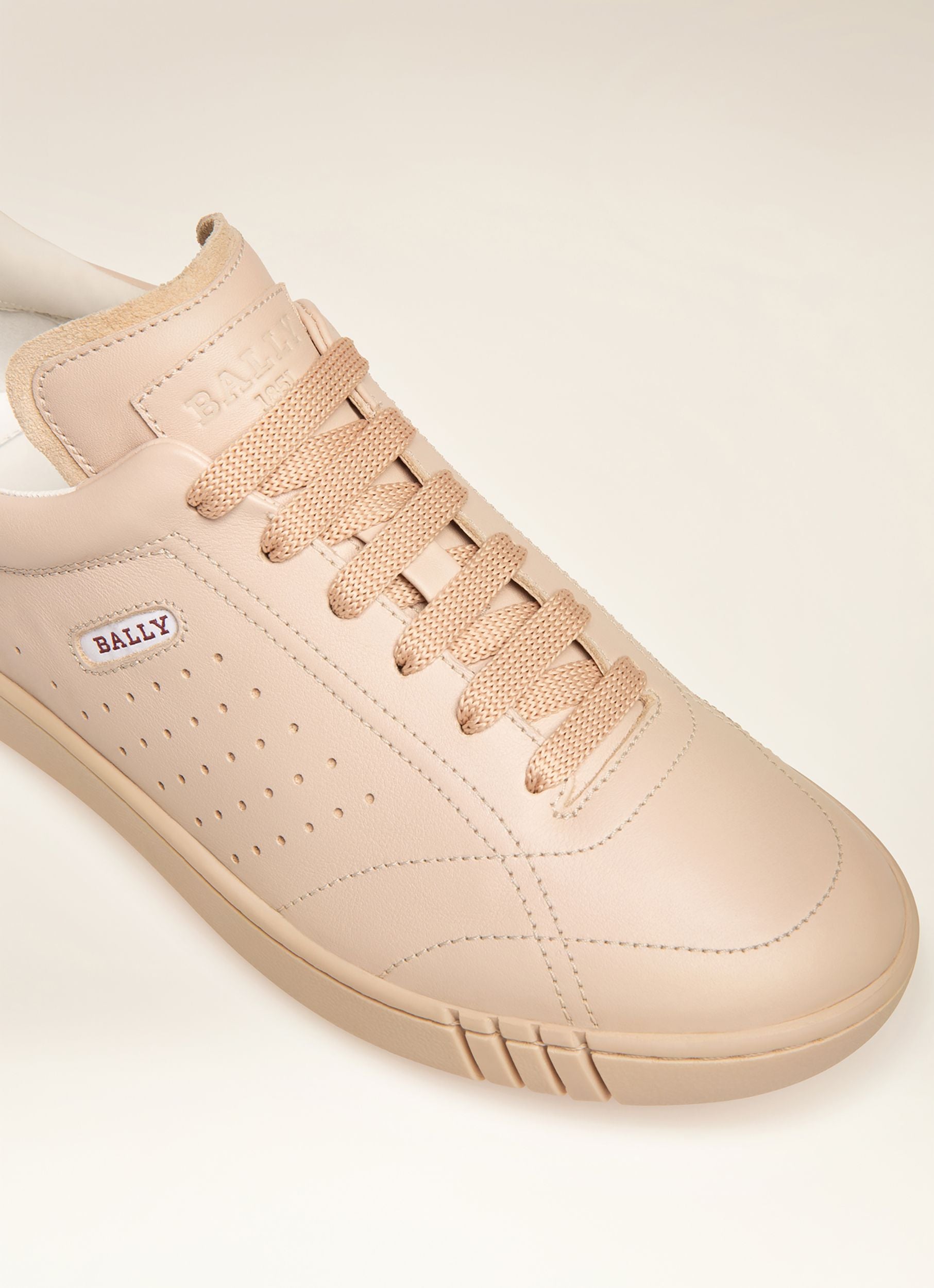 Winner Leather Sneakers In Blenh Pink - Women's - Bally - 02