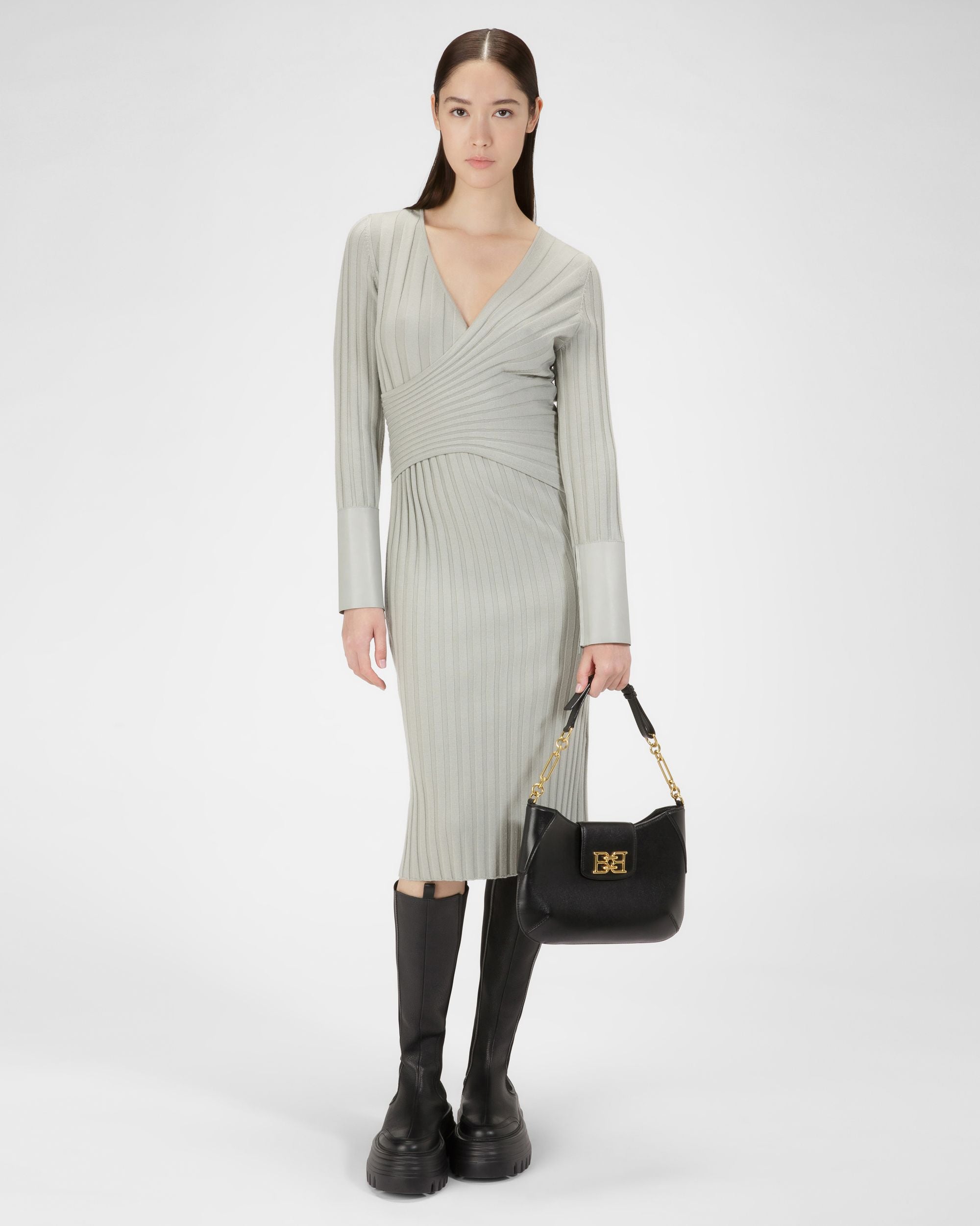 Breanne Bolso De Hombro En Piel De Color Negro - Mujer - Bally - 02