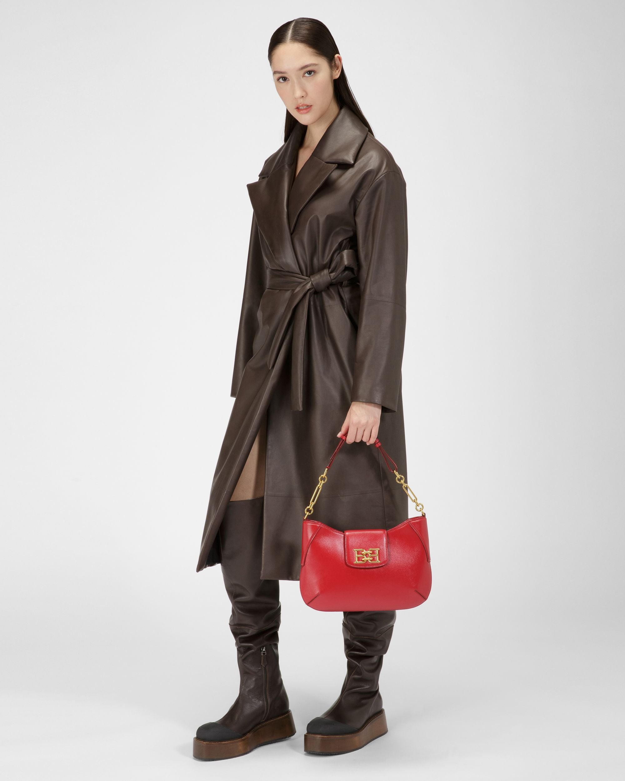 Breanne Bolso De Hombro En Piel Roja - Mujer - Bally - 02